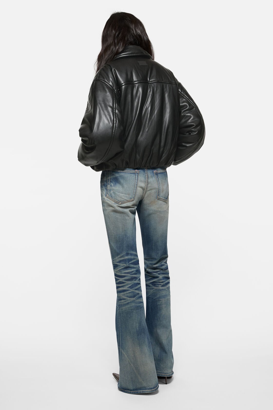 Faux leather bomber jacket, Black, 2000x