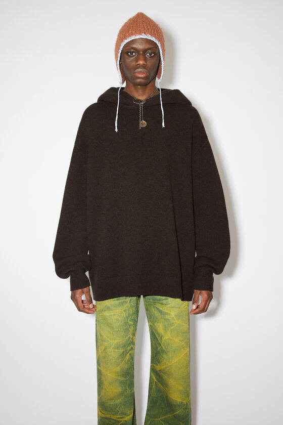 Acne Studios - Wool cashmere hoodie - Dark brown