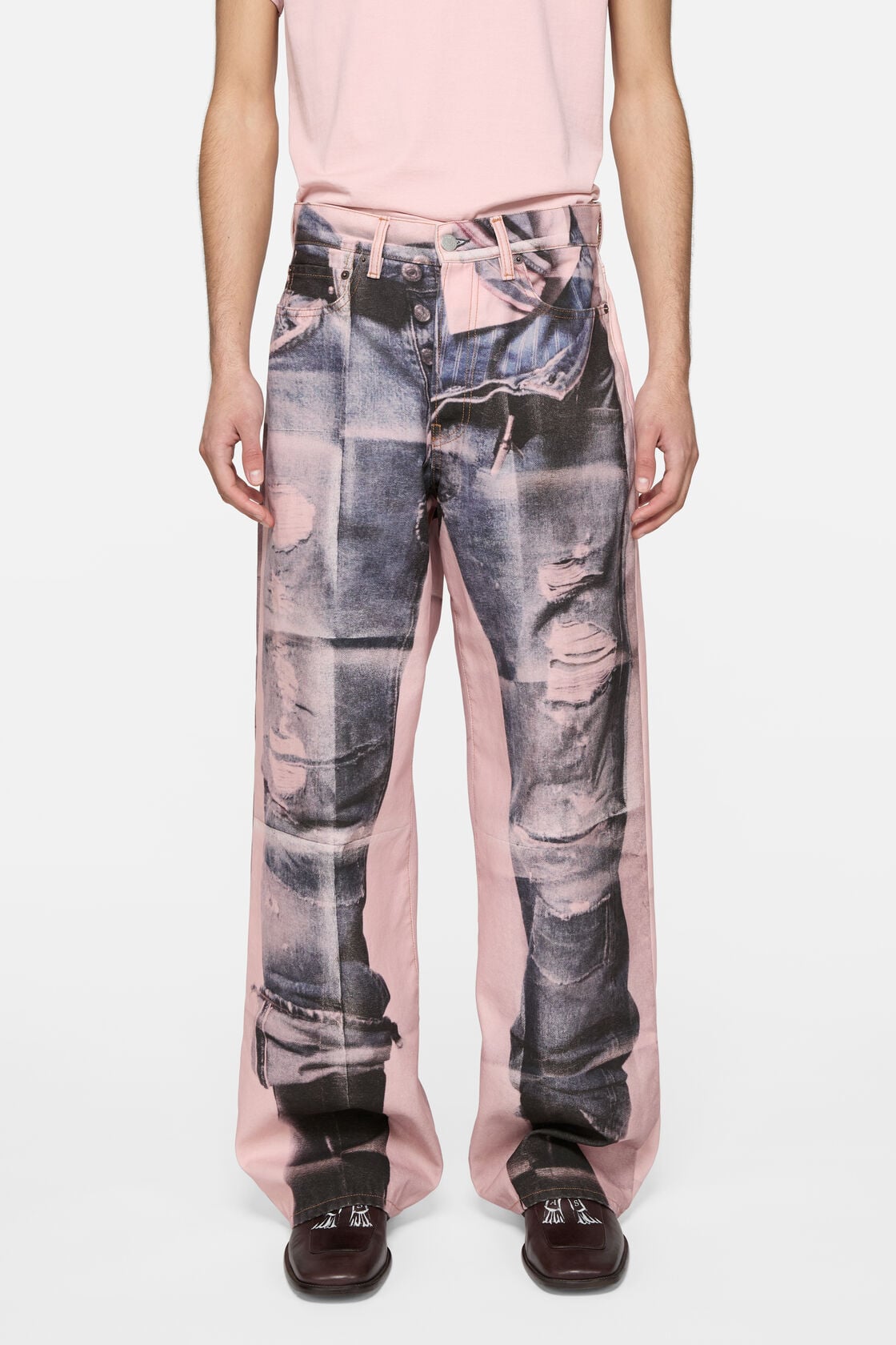 Trompe-l'&oelig;il jeans - 1981, Pink/blue, 2000x