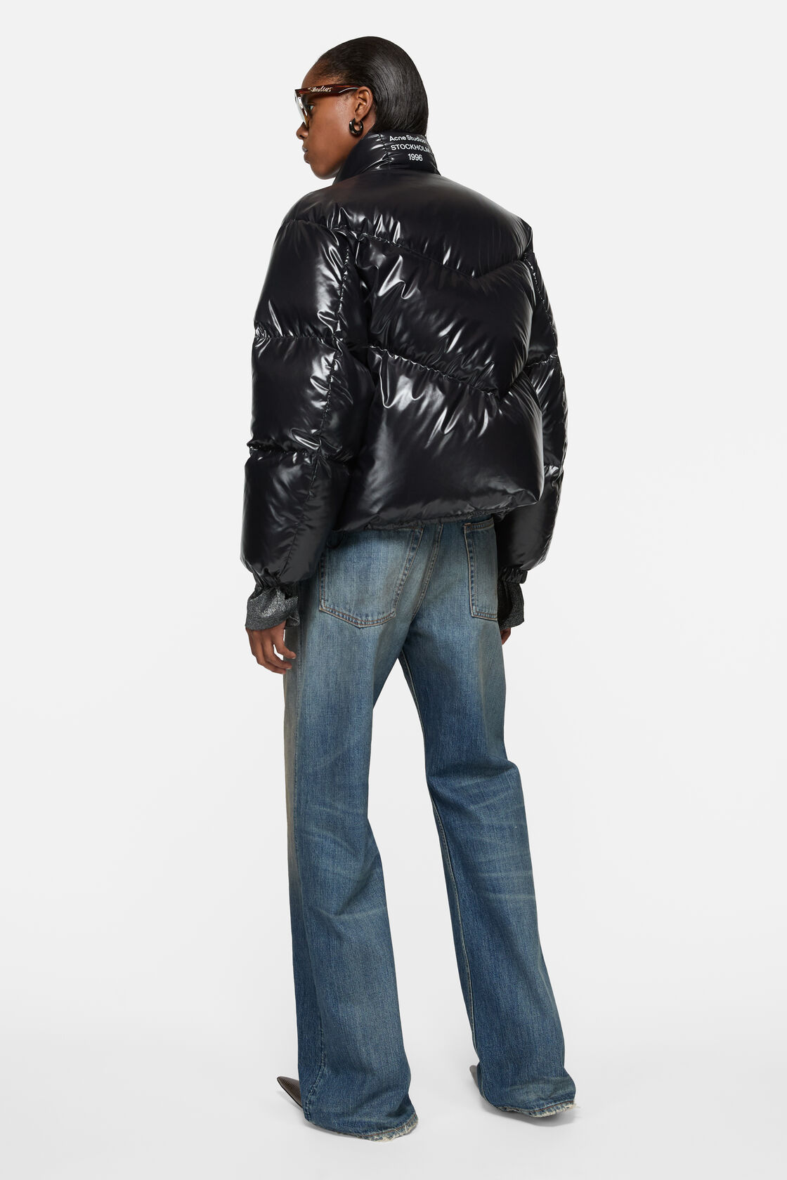 Quilted Down Jacket, Black, 2000x