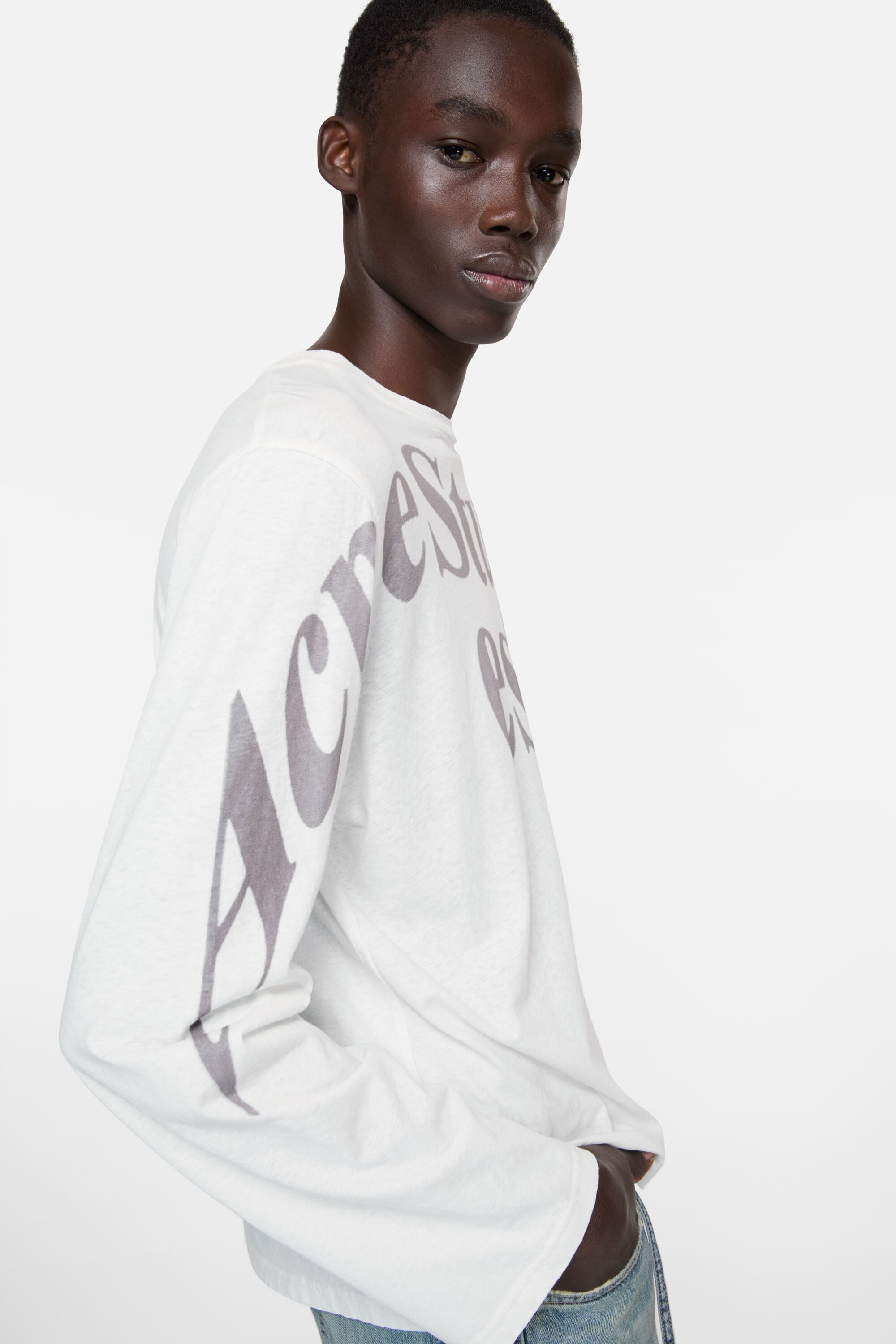 Acne Studios - Relaxed fit graphic t-shirt - Off white