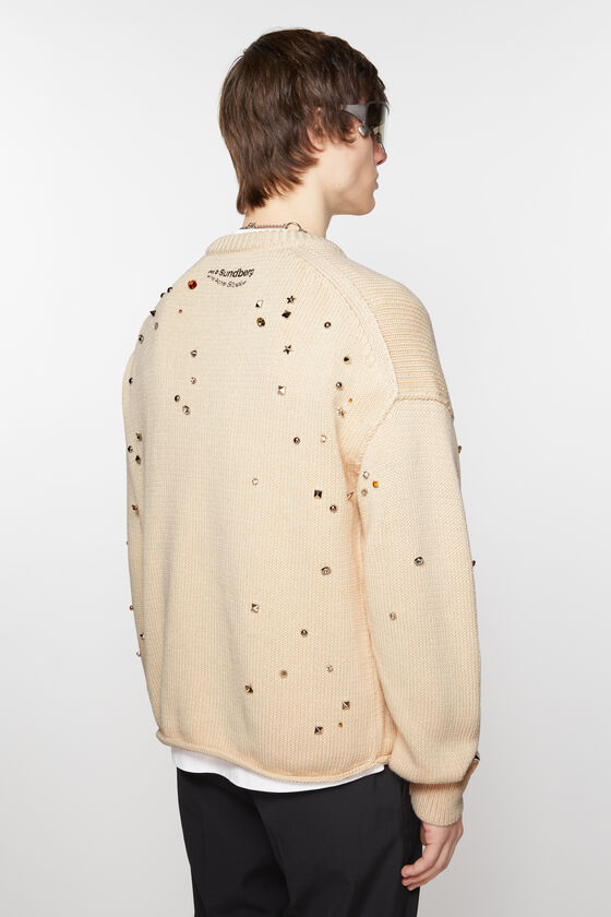 Acne Studios - Pullover mit Rundhalsausschnitt - Warmes Weiß 
