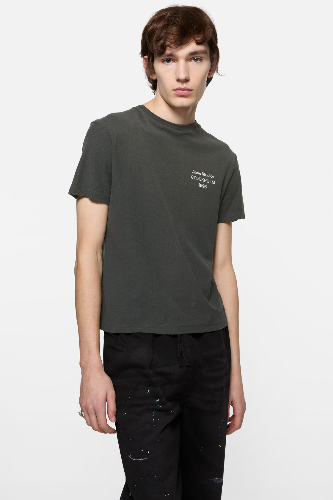 Sprayed logo t-shirt, Faded black, 2000x