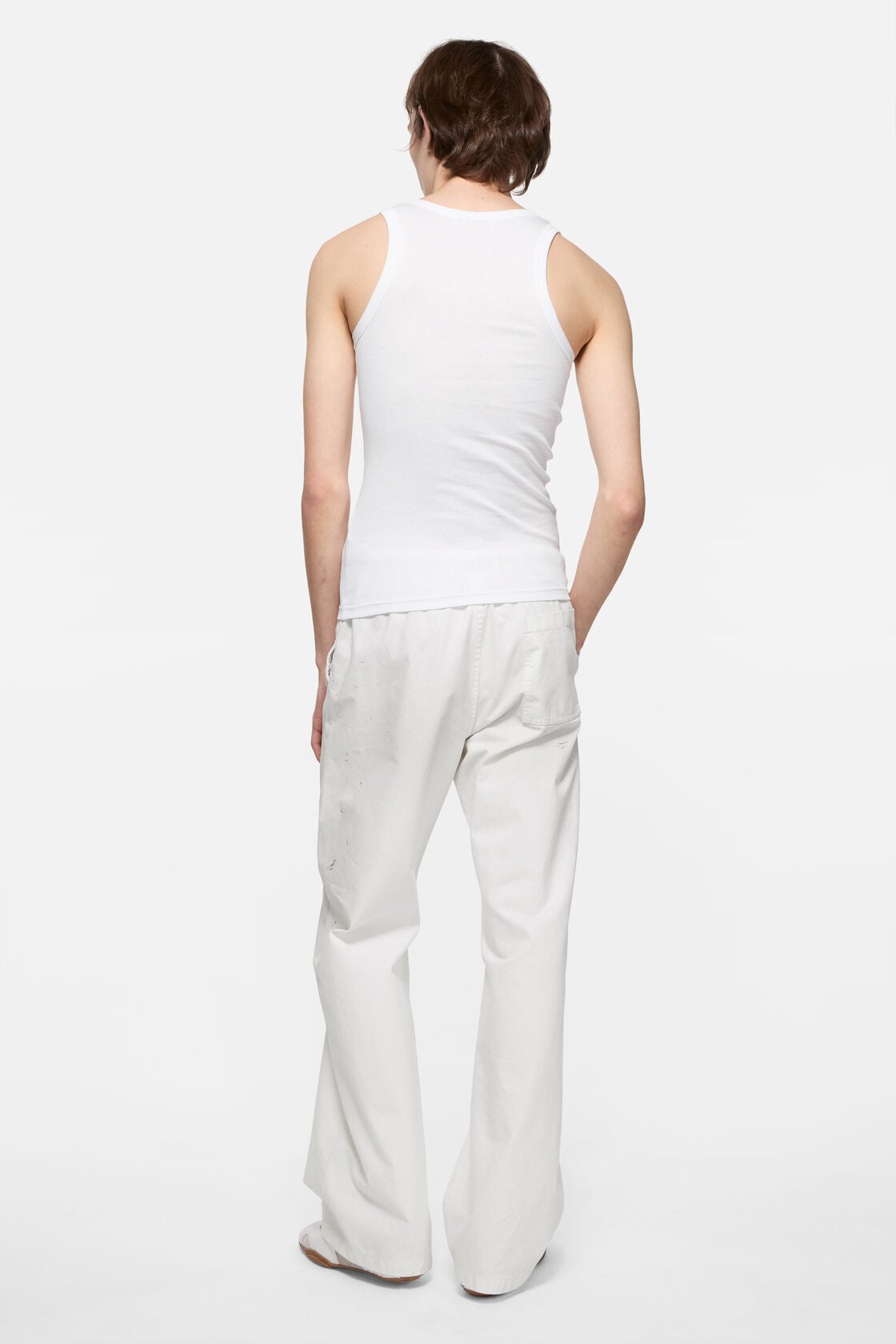 Tank top with logo, White, 2000x