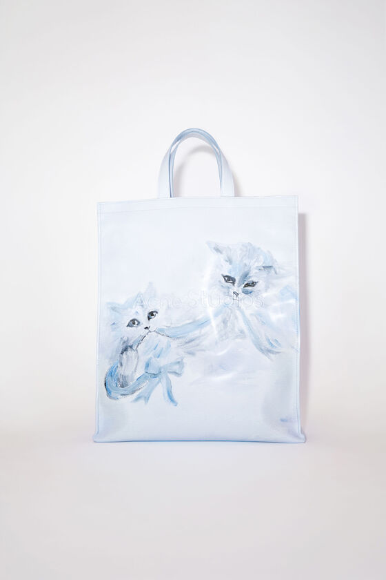 Logo Shopper NS Kilimnik Cat Print, White/grey, 2000x