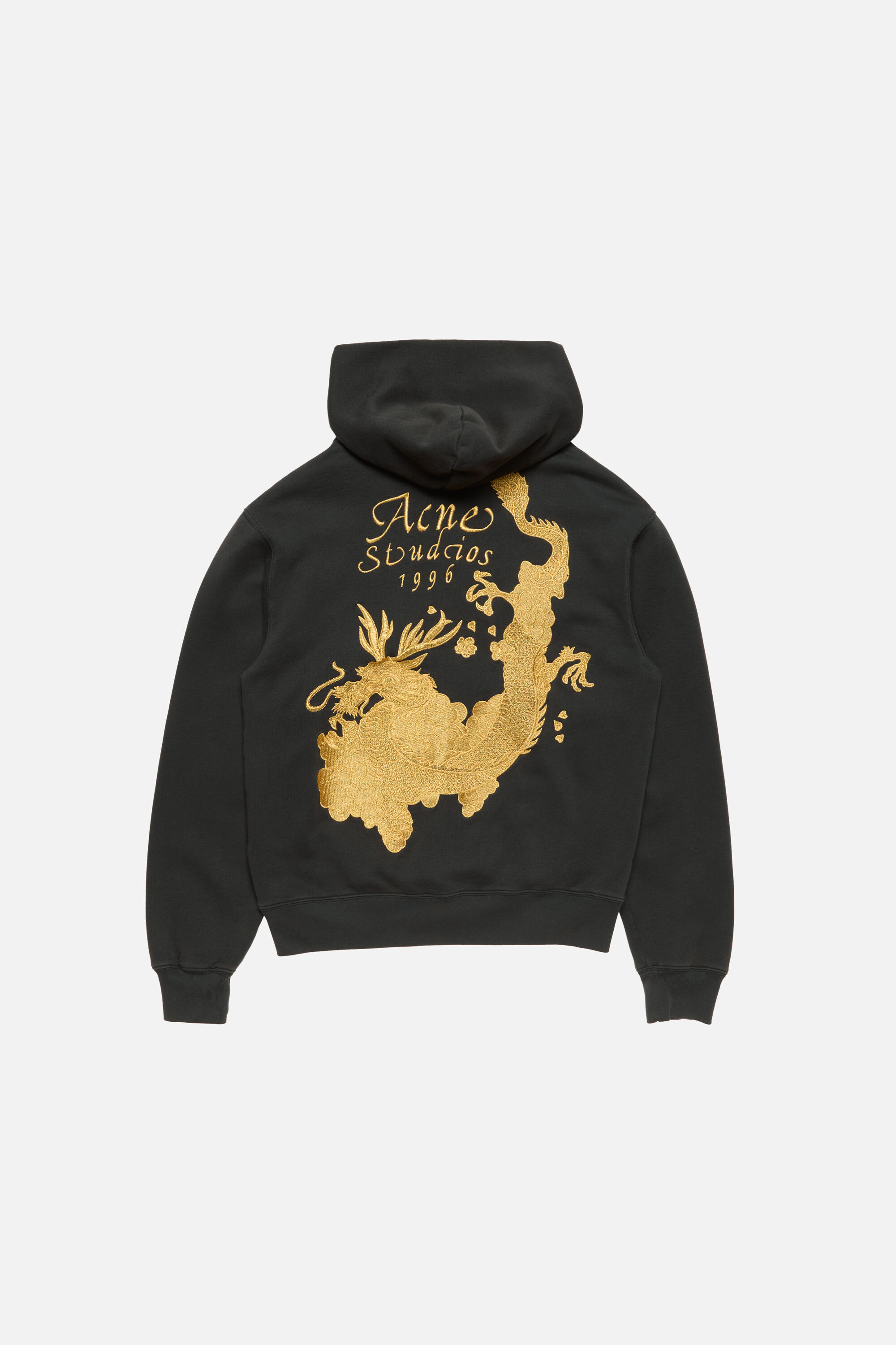 Acne Studios - Dragon logo hoodie - Faded black