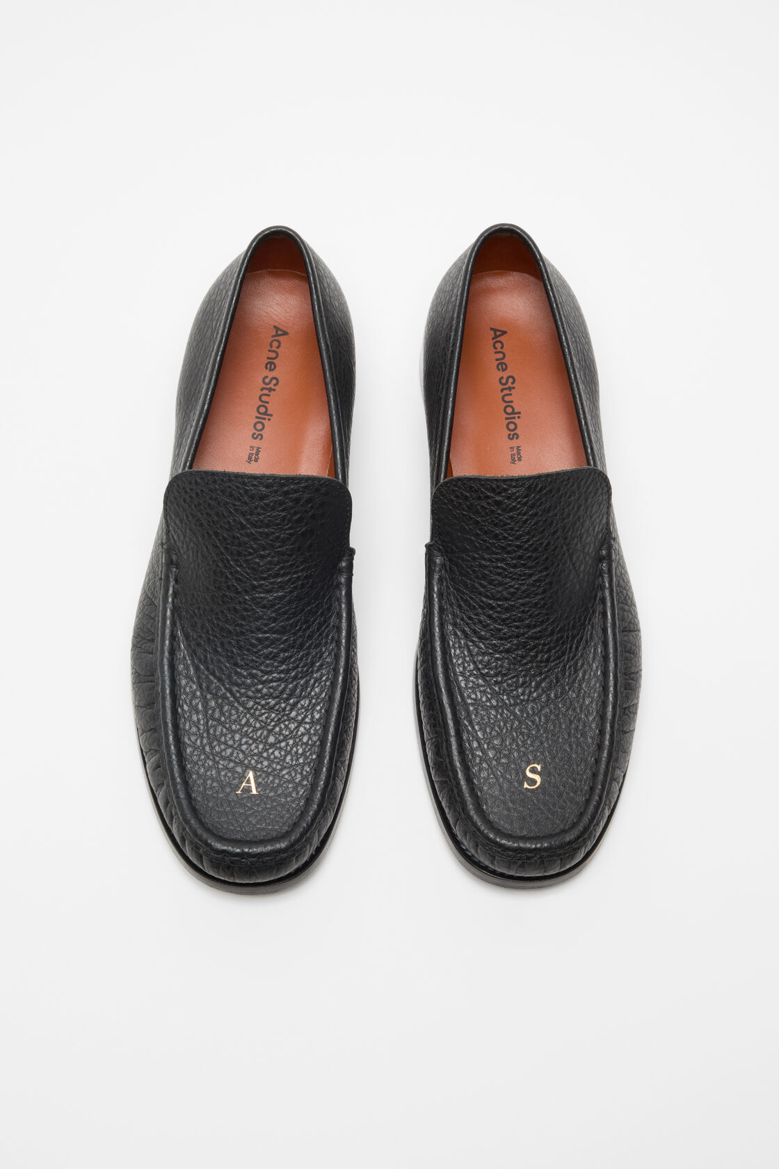 Leather loafers, Black, 2000x