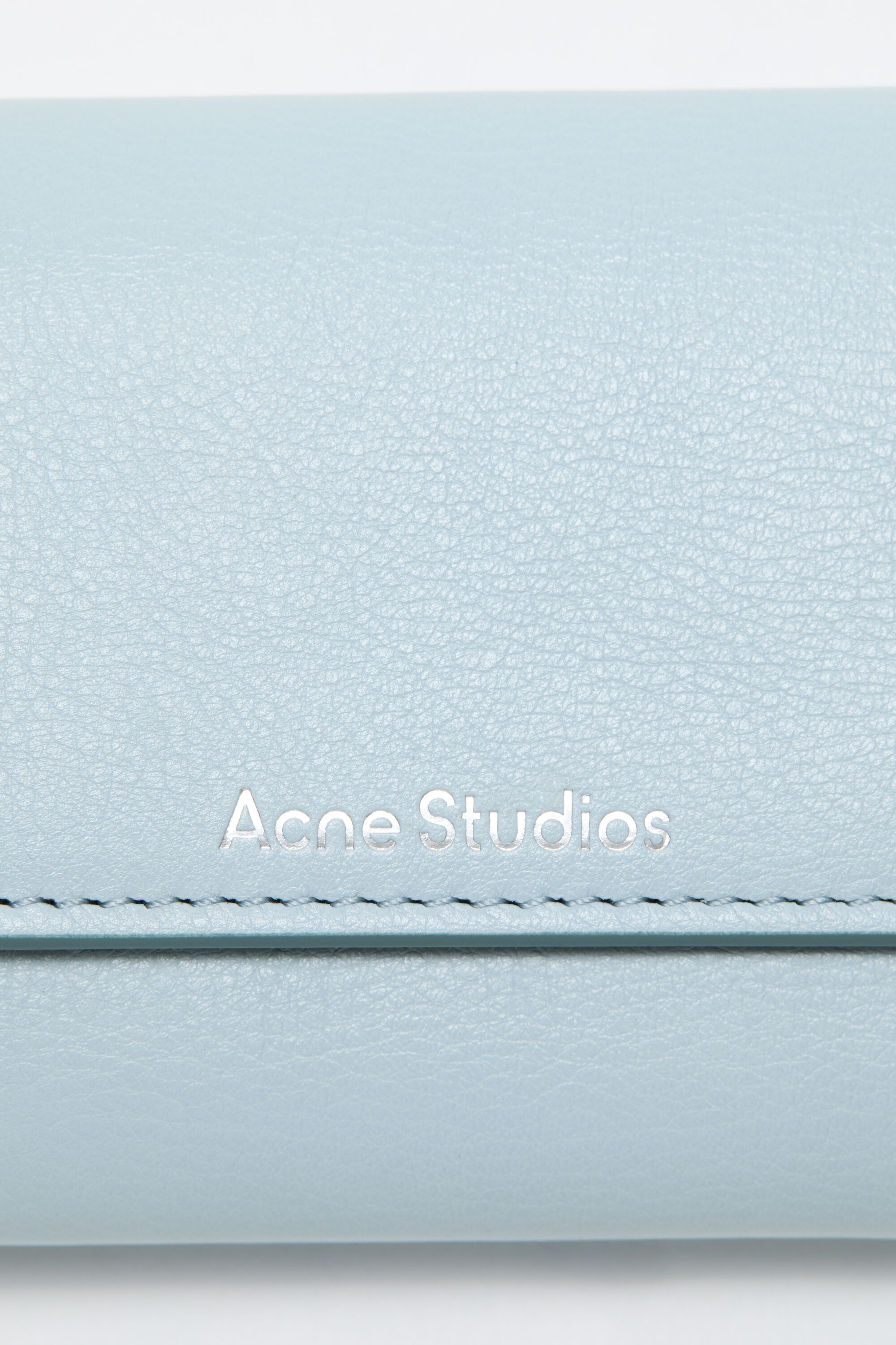 Acne Studios - レザー製三つ折りウォレット - ダスティブルー