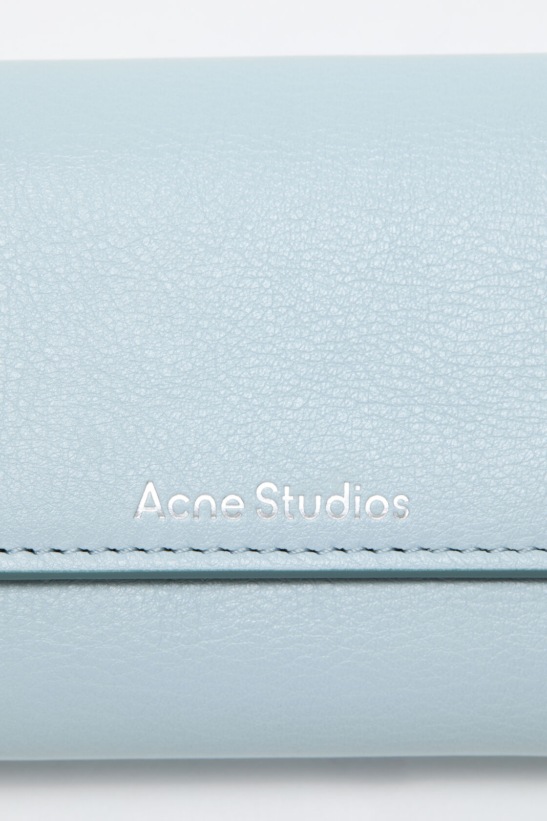 Leather trifold wallet, Dusty blue, 2000x