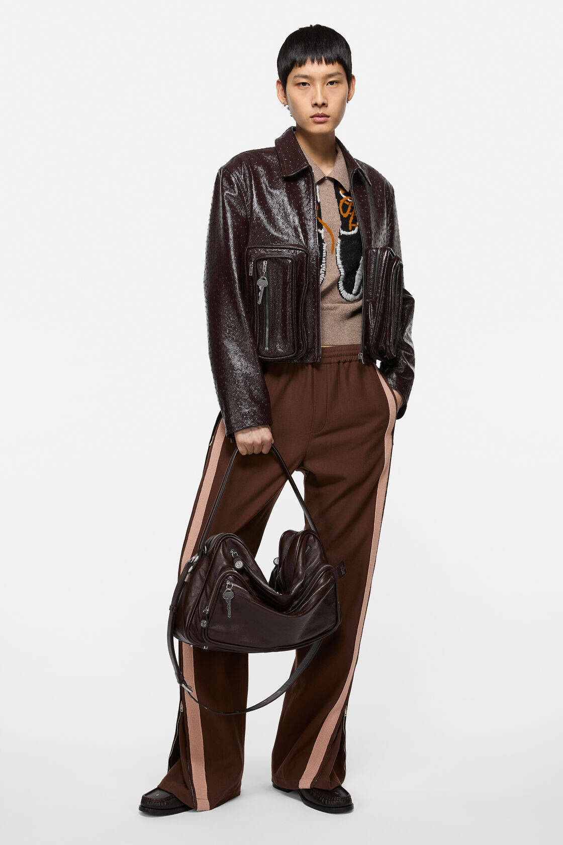 Leather jacket, Burgundy, 2000x