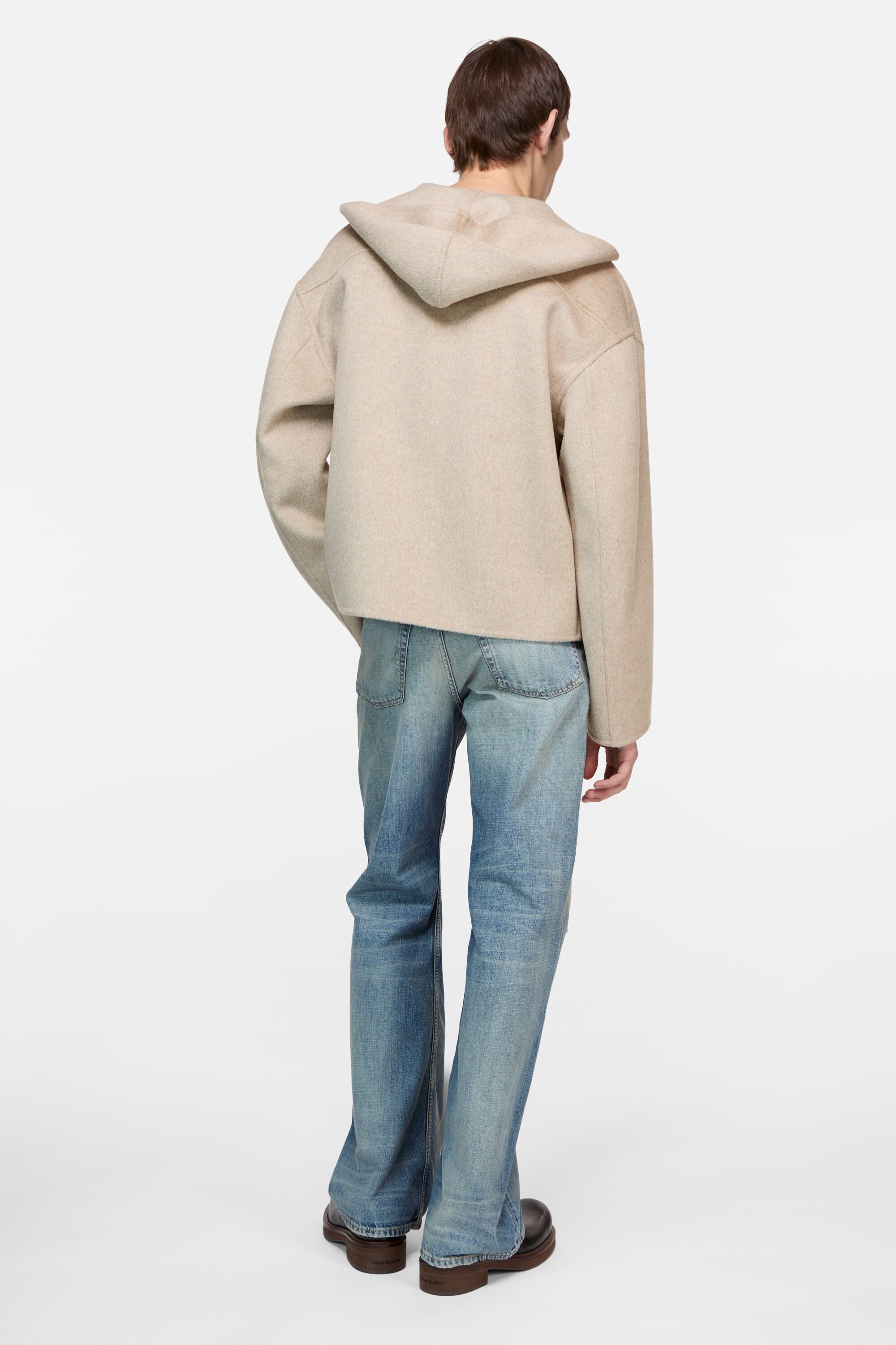 Acne Studios - Hooded cashmere jacket - Oatmeal melange