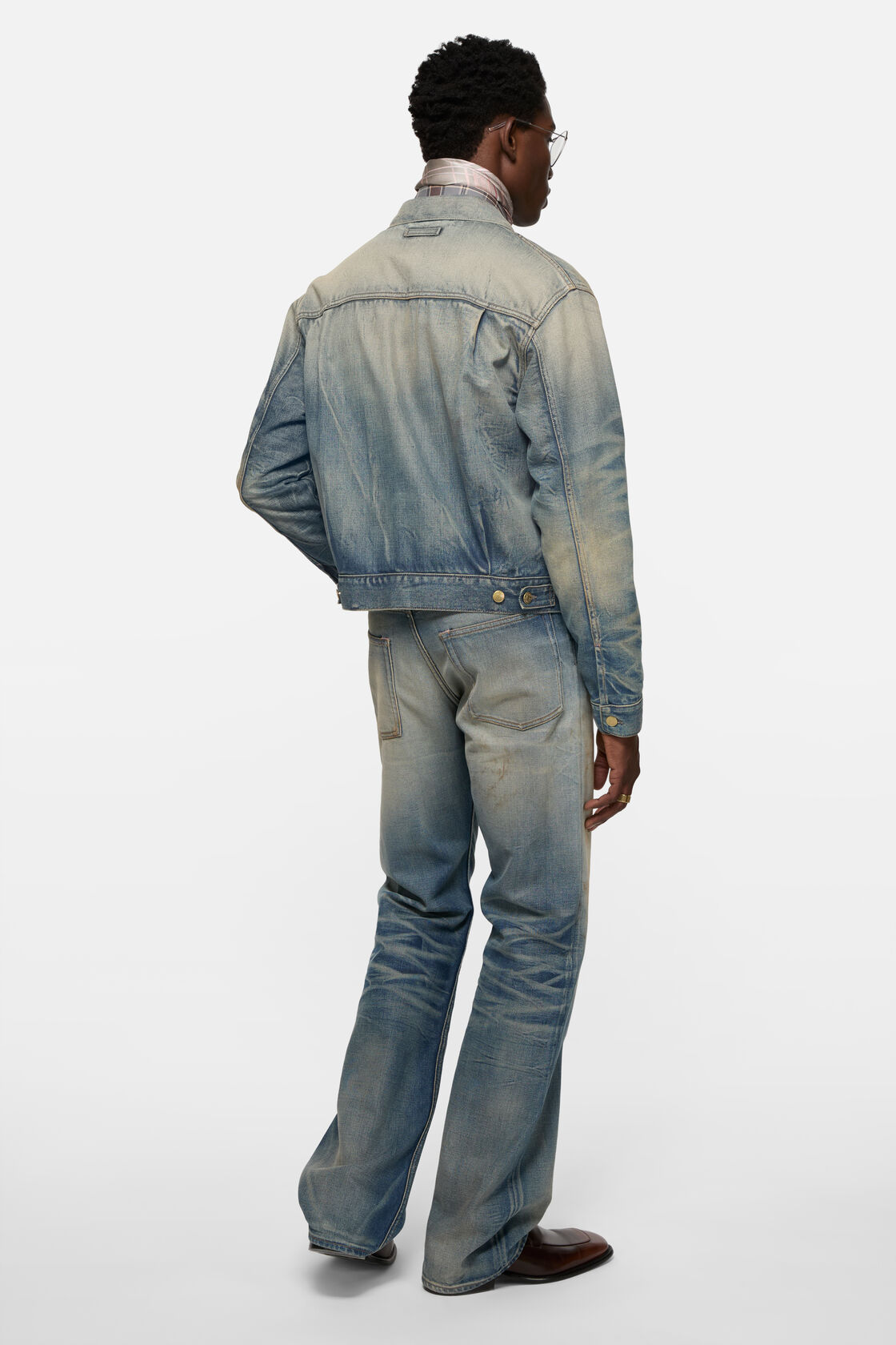 Scraped denim jacket, Mid Blue, 2000x