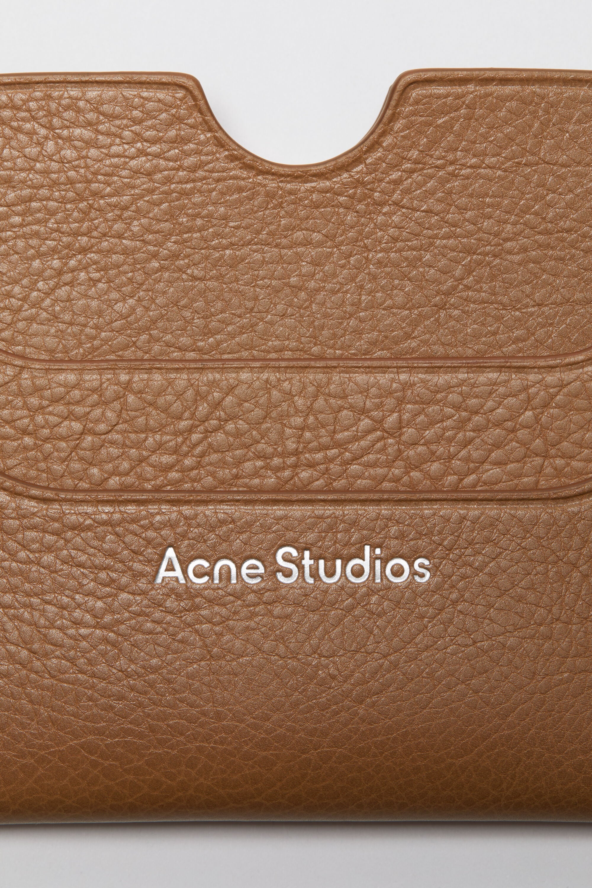 Acne Studios - Leather card holder wallet - Caramel brown