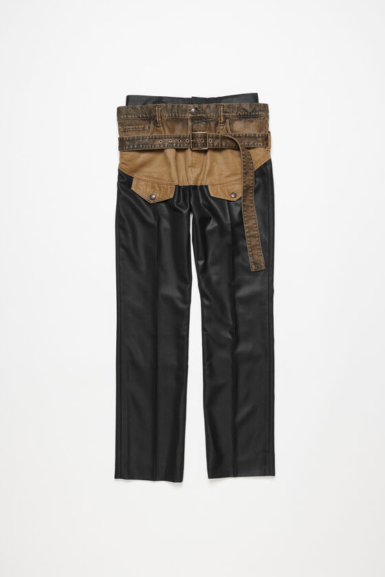 Acne Studios - Wool blend trousers - Black/Black