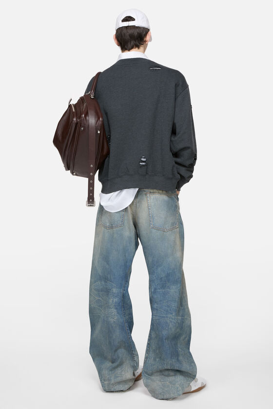 Acne Studios - Sweater printed logo - Black melange