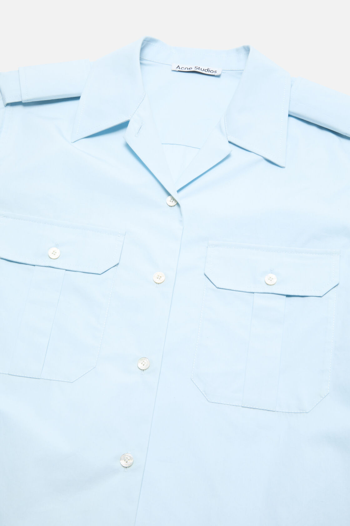 Poplin button-up shirt, Baby blue, 2000x