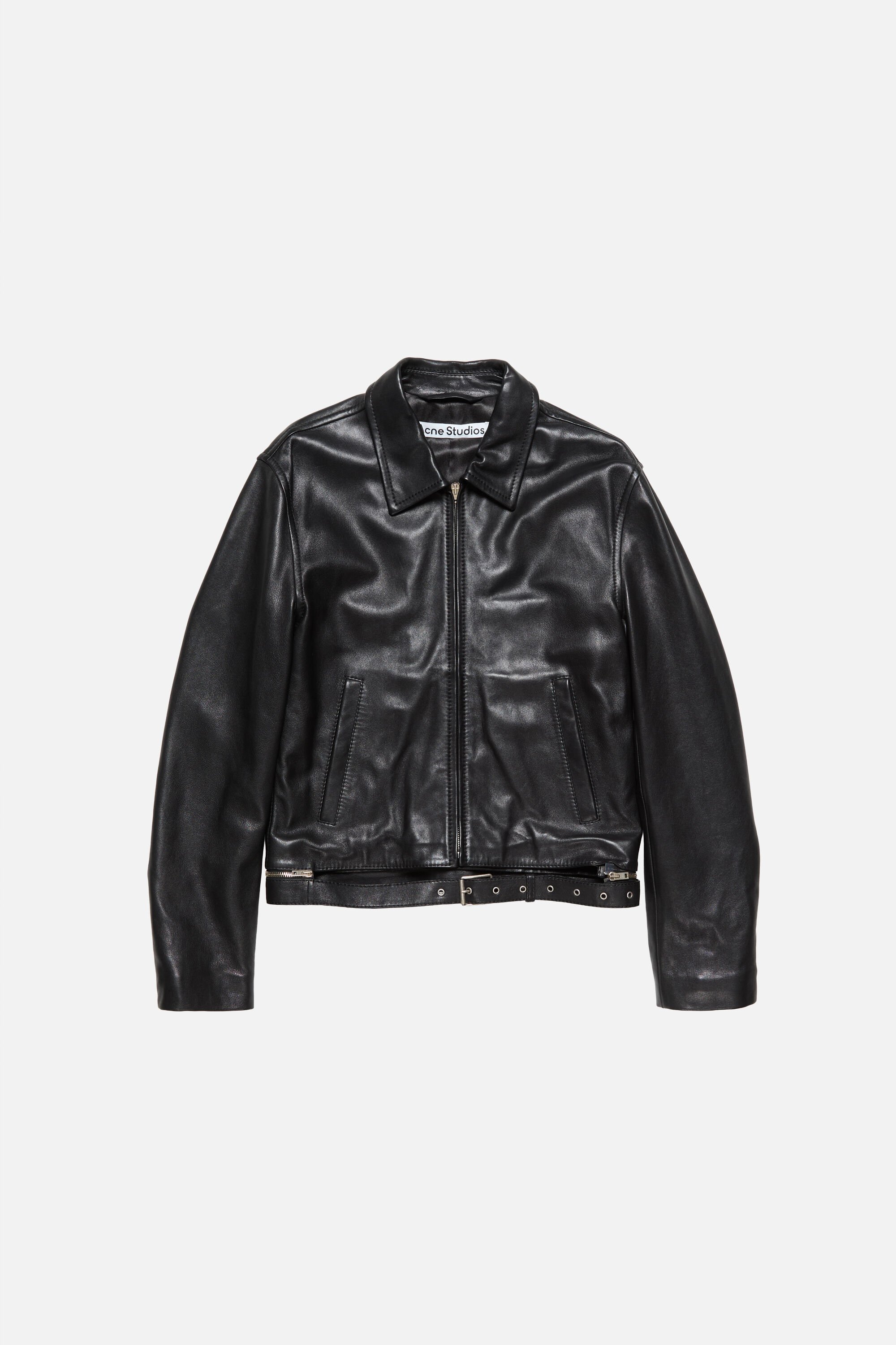 Acne Studios - Leather biker jacket - Black