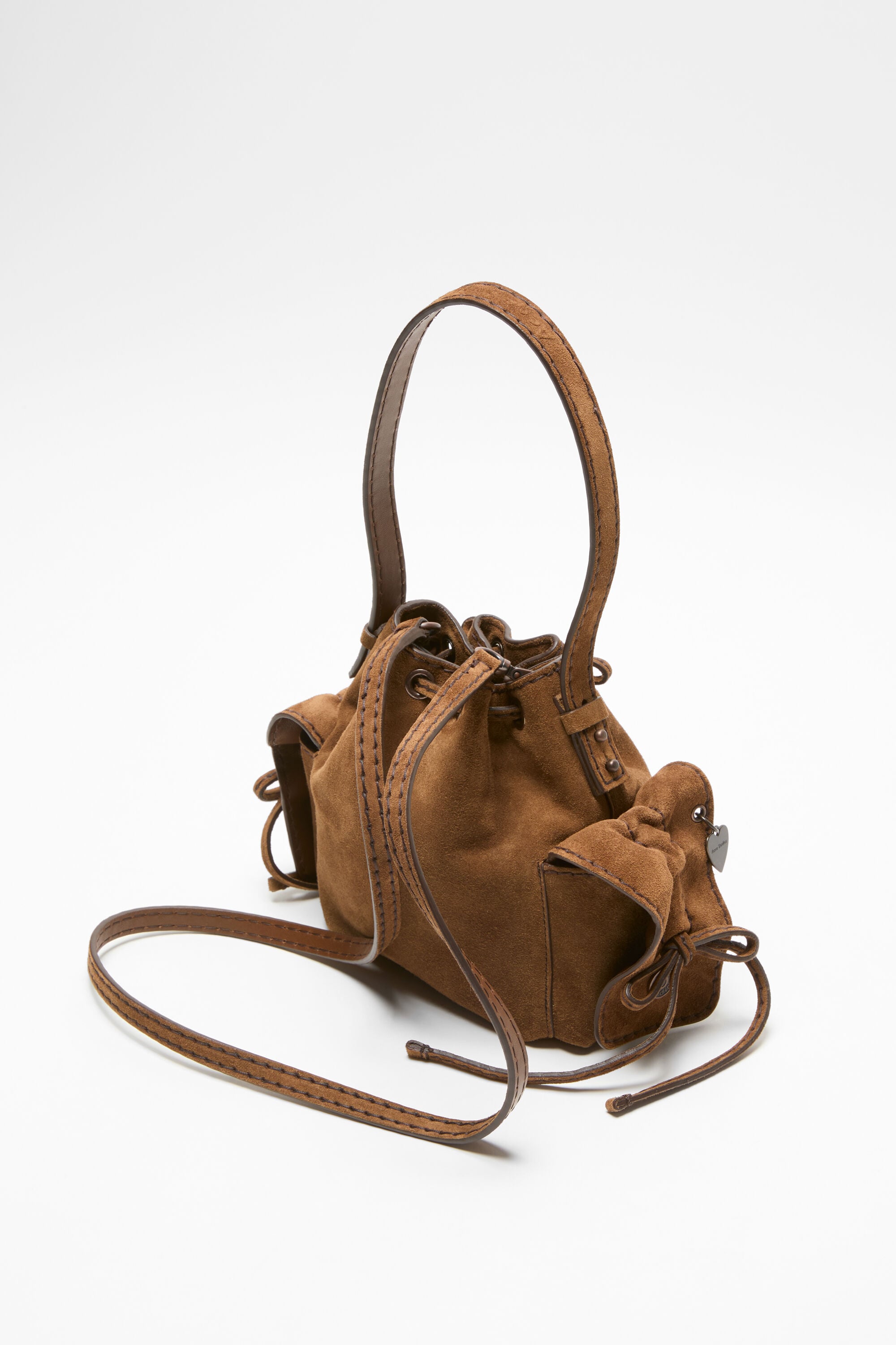 Acne Studios - Multipocket mini bucket bag - Cognac brown