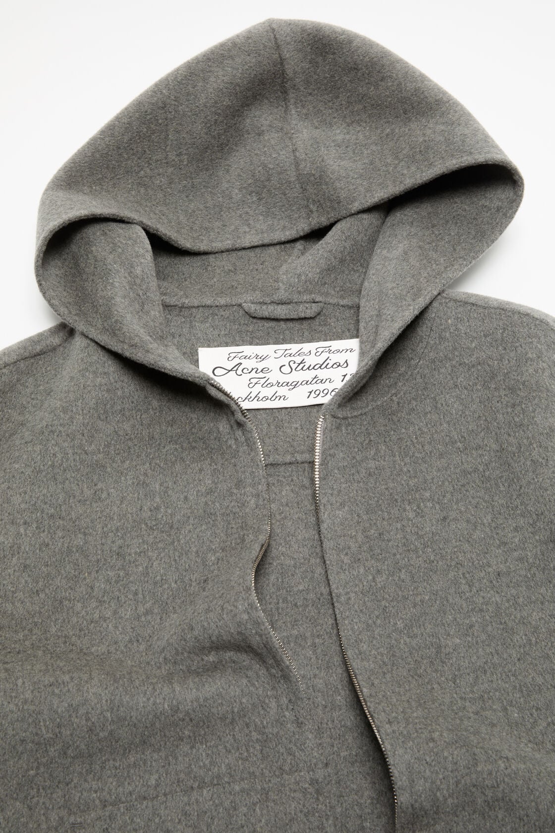 Cashmere jacket with hood, Vintage grey melange, 2000x