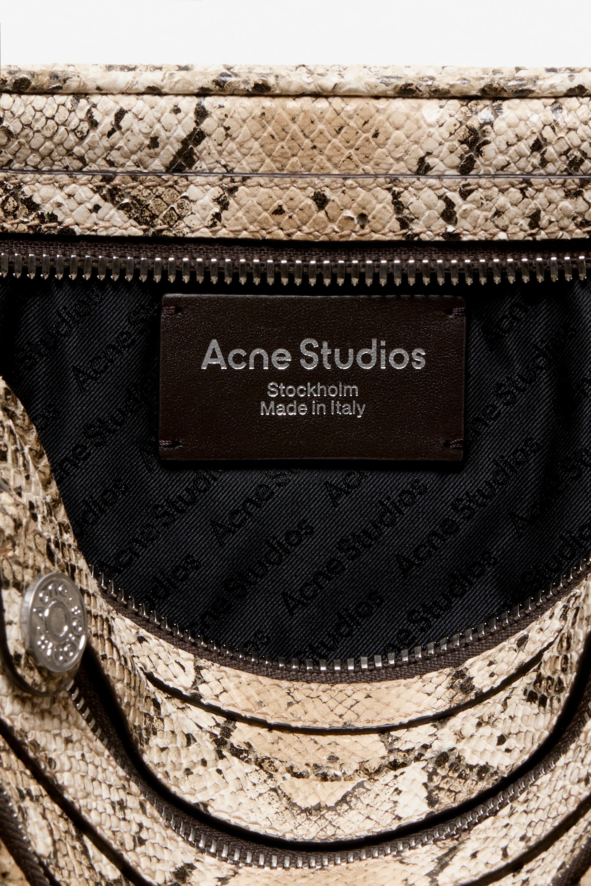 Acne Studios - Camero Party snake-print bag - Beige Multi