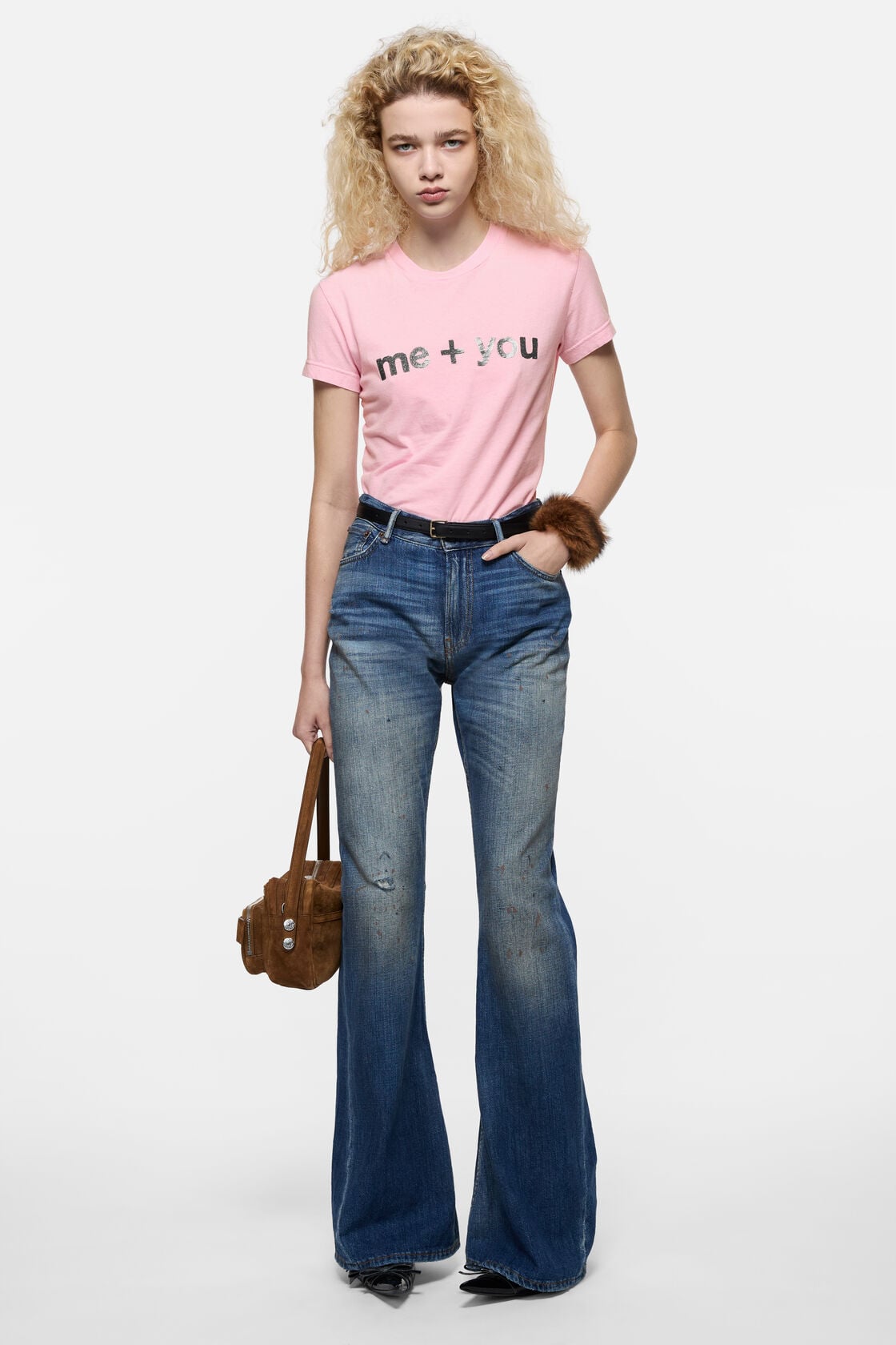Fitted graphic  t-shirt, Pale Pink, 2000x