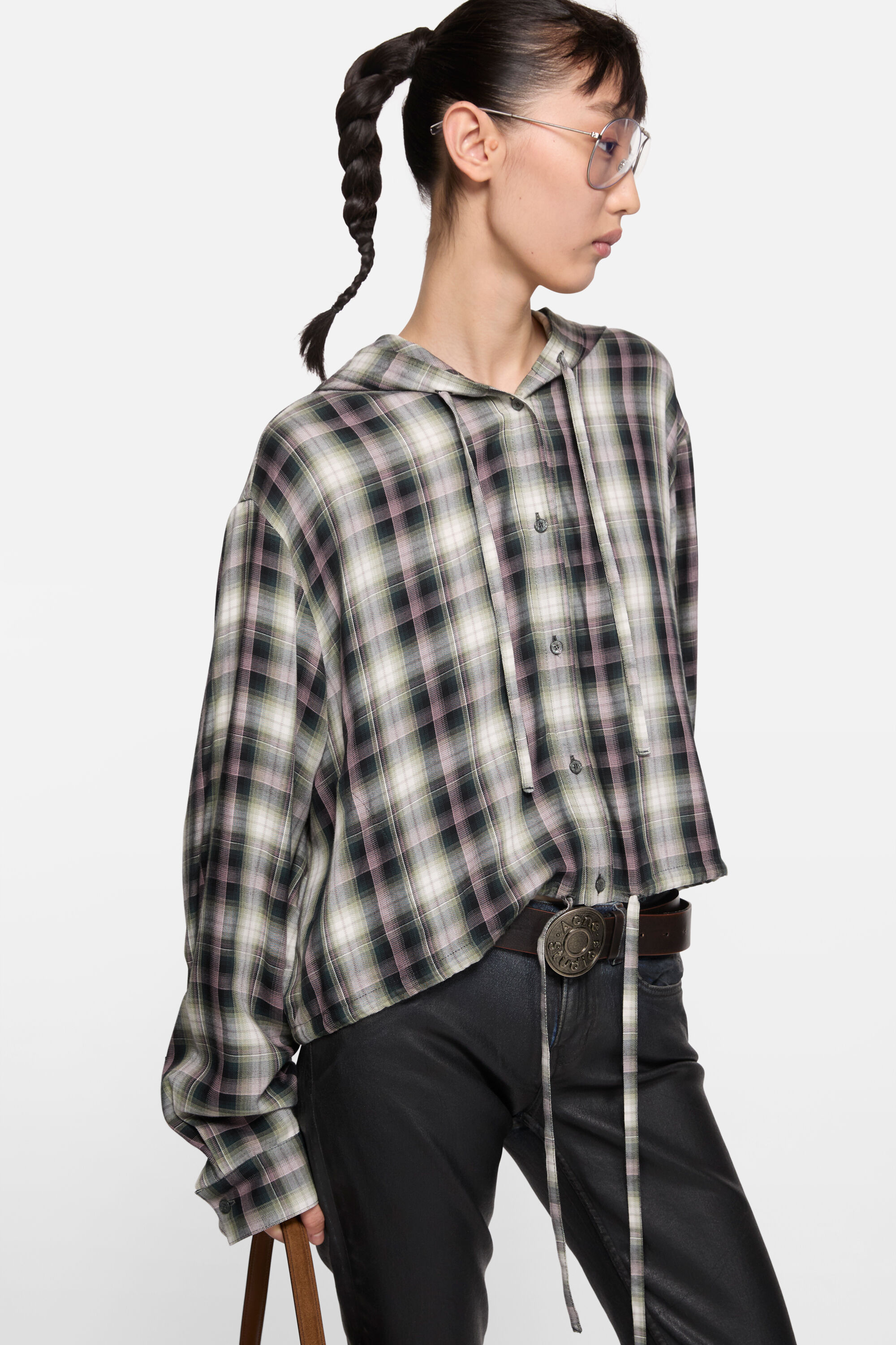 Acne Studios - Hooded overshirt - Black/green