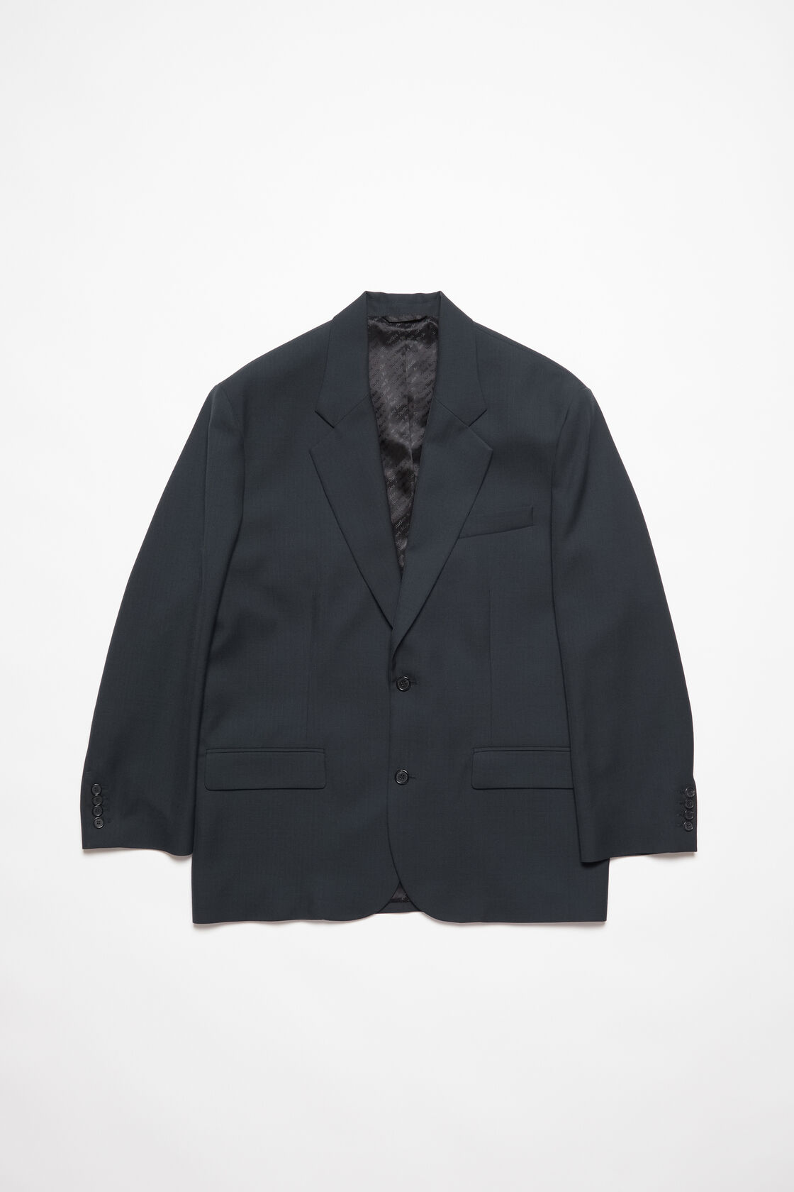 Relaxed fit suit jacket, Dark navy, 2000x