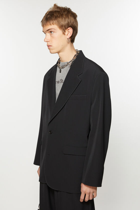 Acne Studios - Single-breasted suit jacket - Relaxed fit - Black
