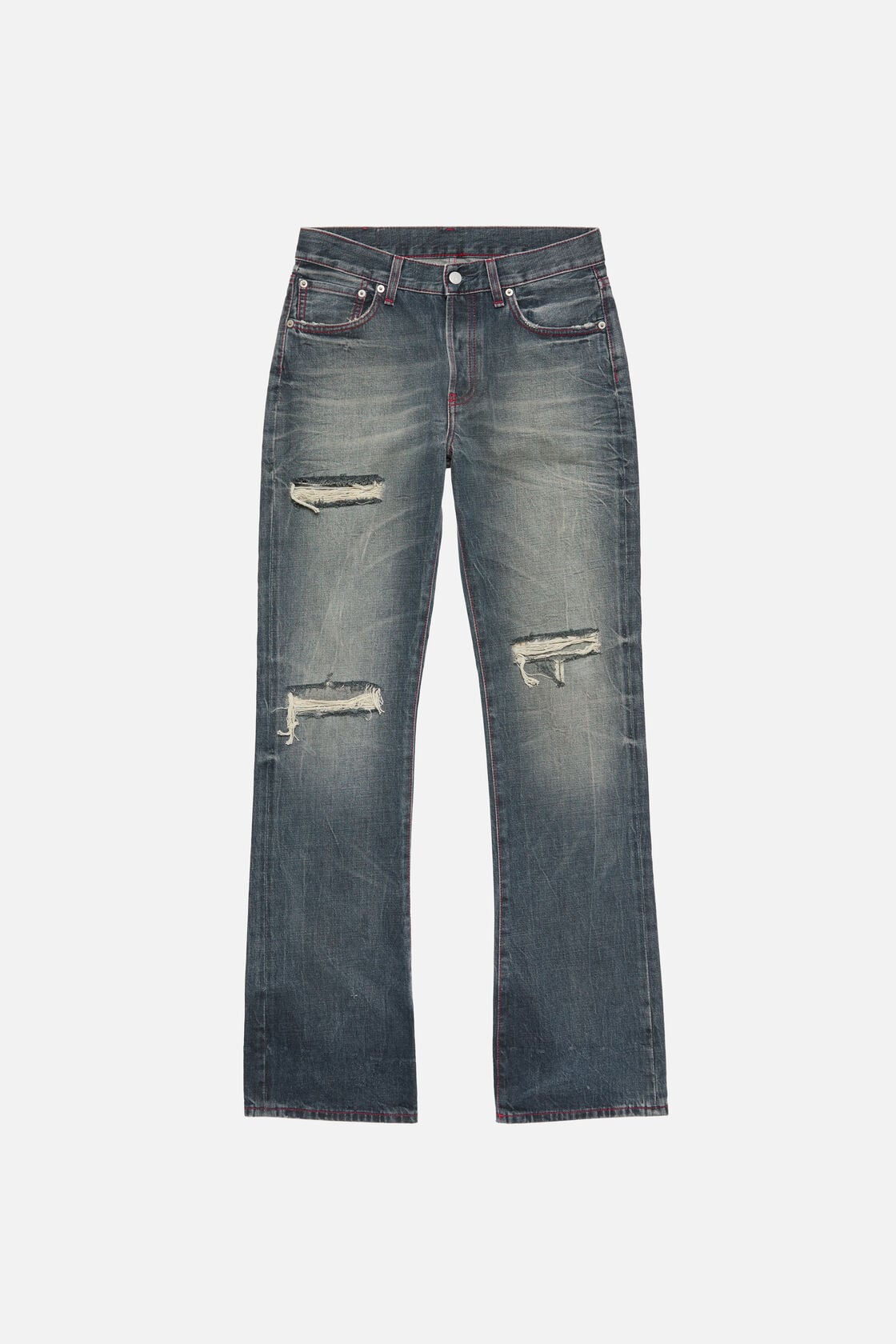 Re-edition worn jeans - 2009F, Mid Blue, 2000x