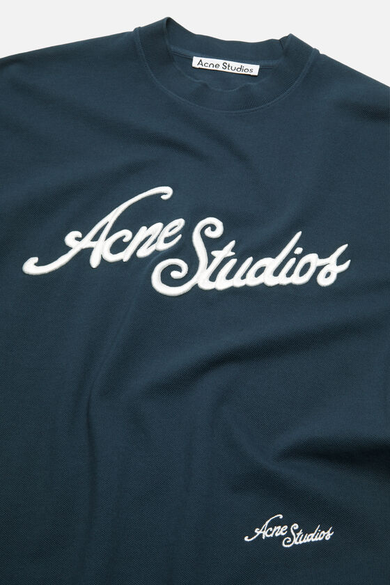 Acne Studios - ロゴTシャツ - リラックスフィット - ディープブルー