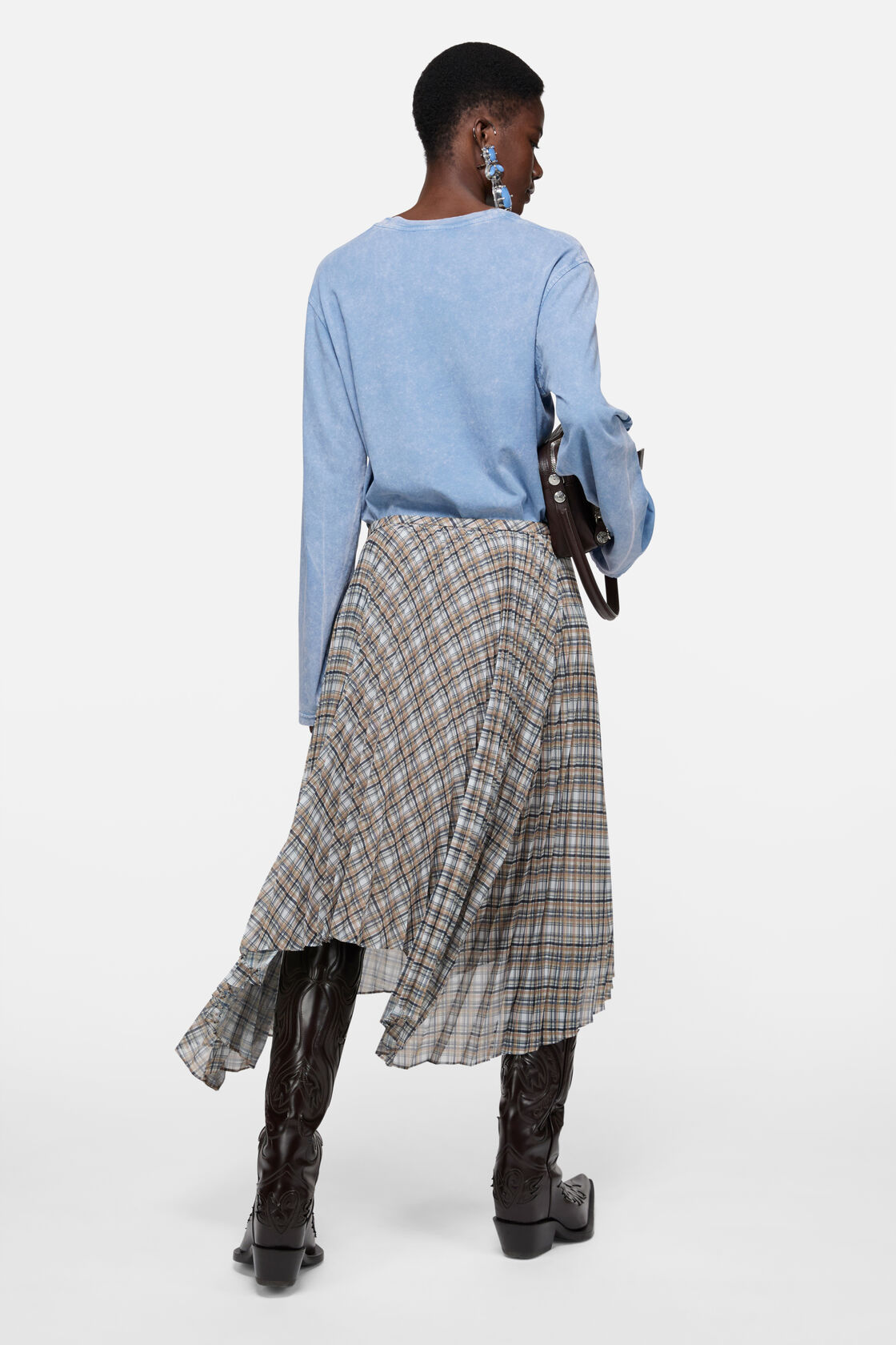 Relaxed fit graphic t-shirt, Dirty blue, 2000x