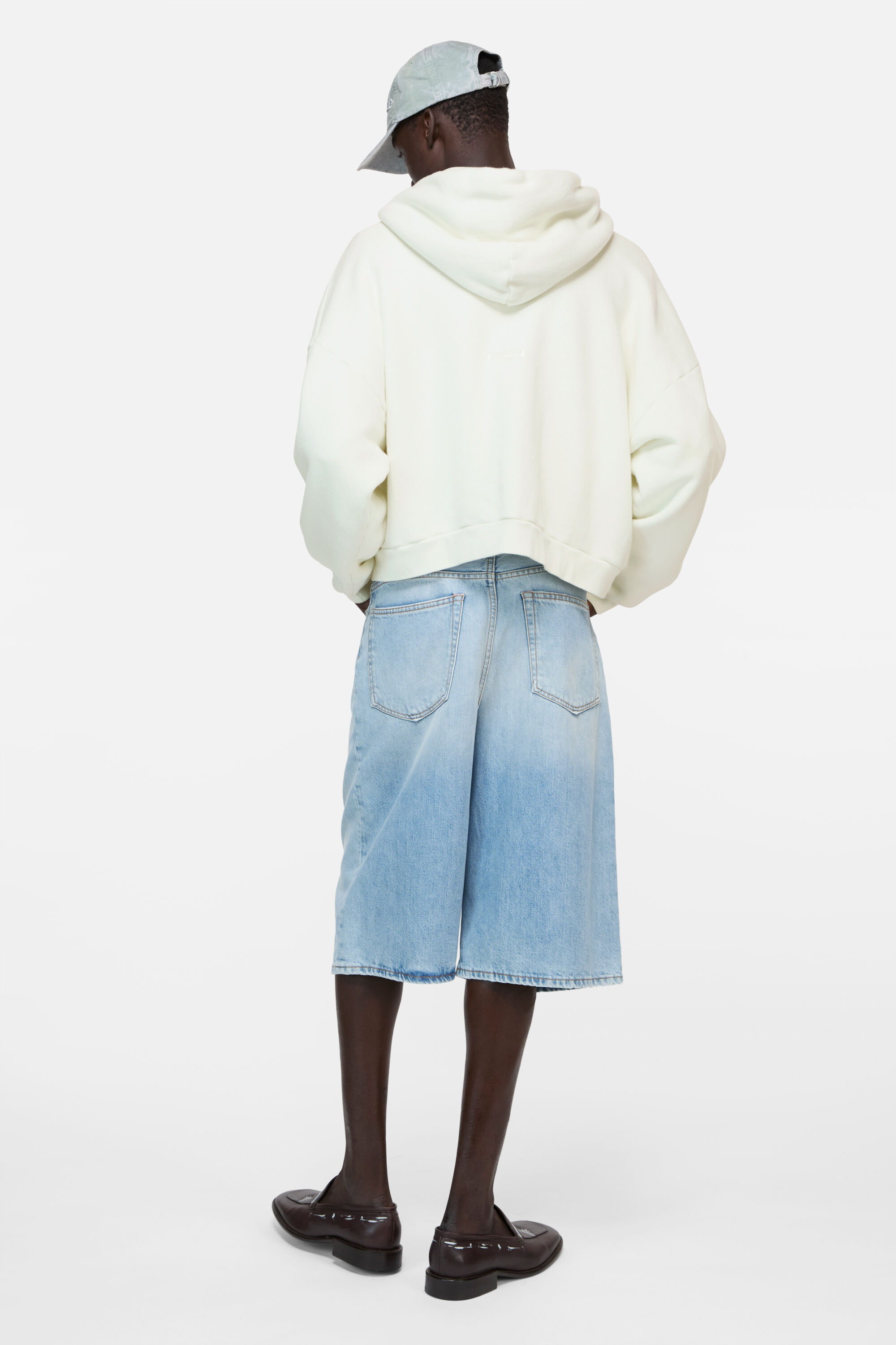 Acne Studios - Rubber stamp logo hoodie - Ice White