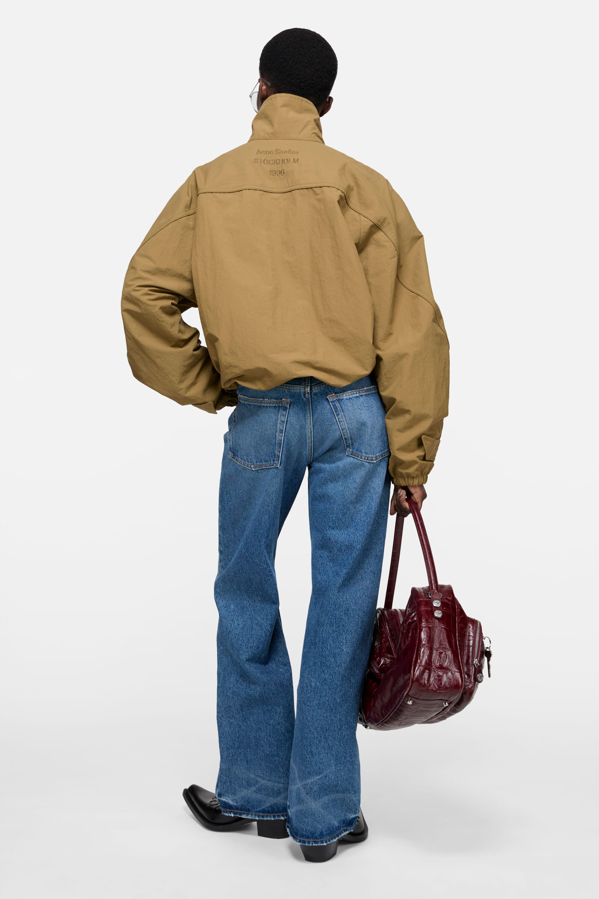 Acne Studios - Nylon logo jacket - Dark khaki