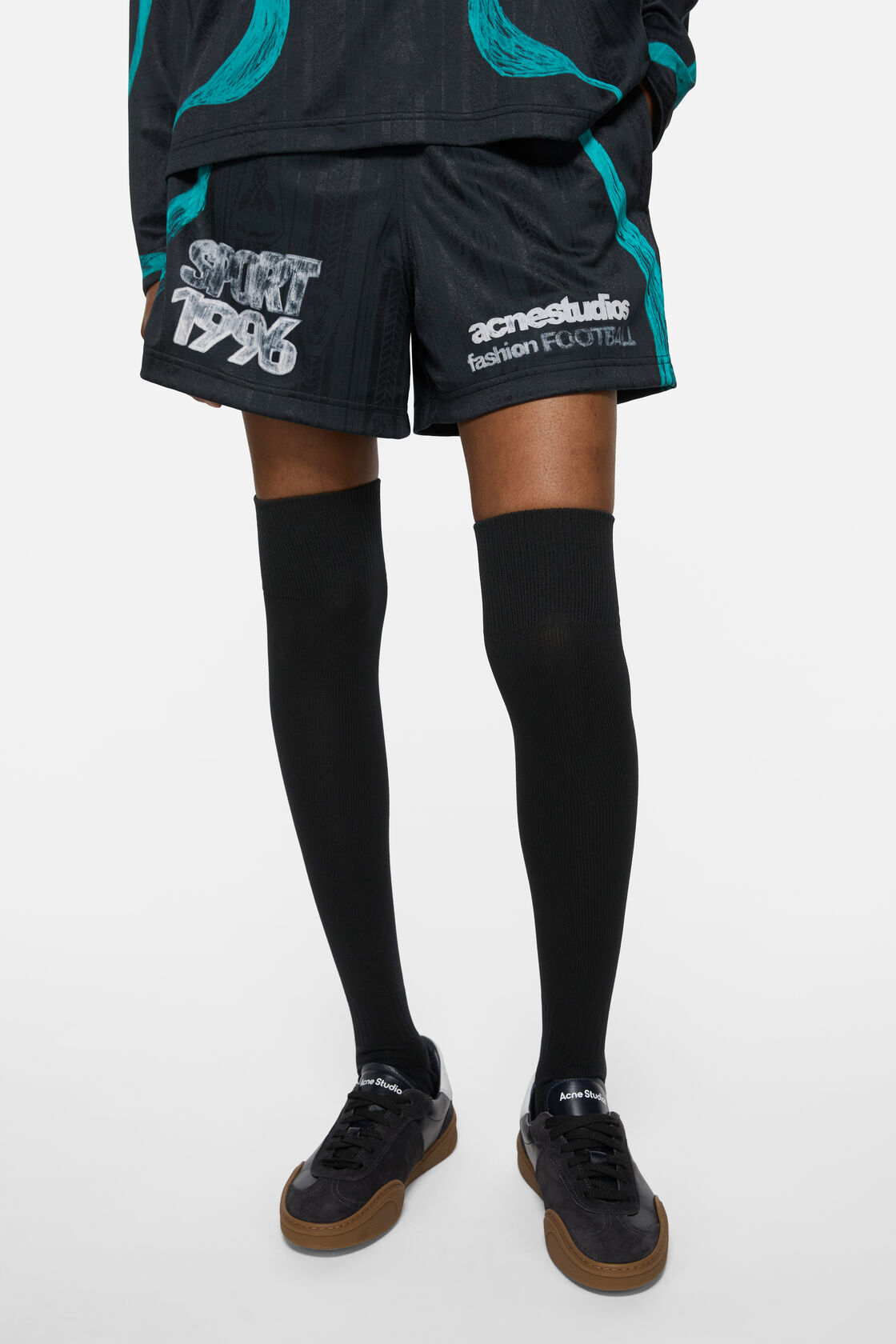 Casual graphic shorts, Black, 2000x