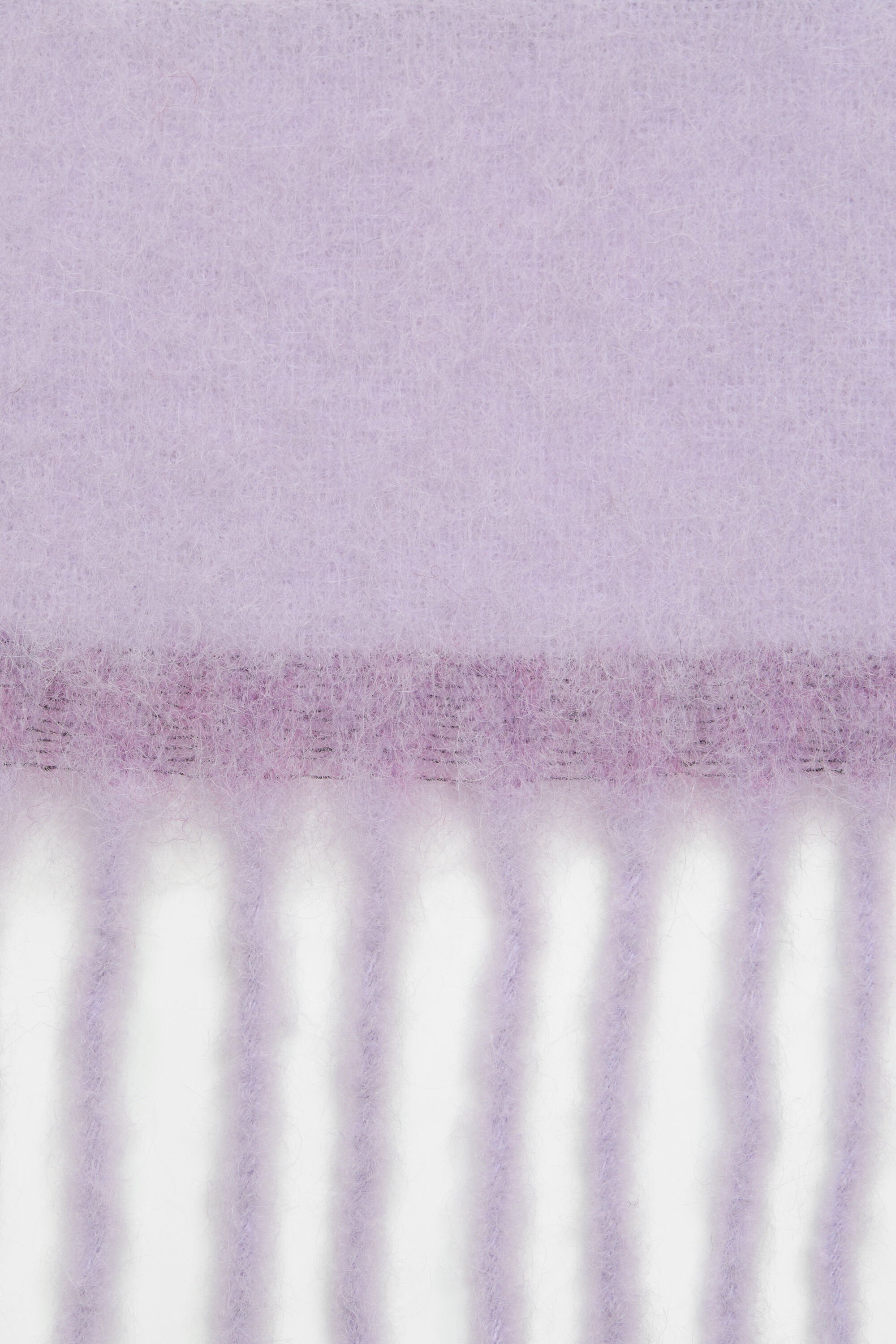 Acne Studios - ウールフリンジスカーフ - ライラック/ホワイト