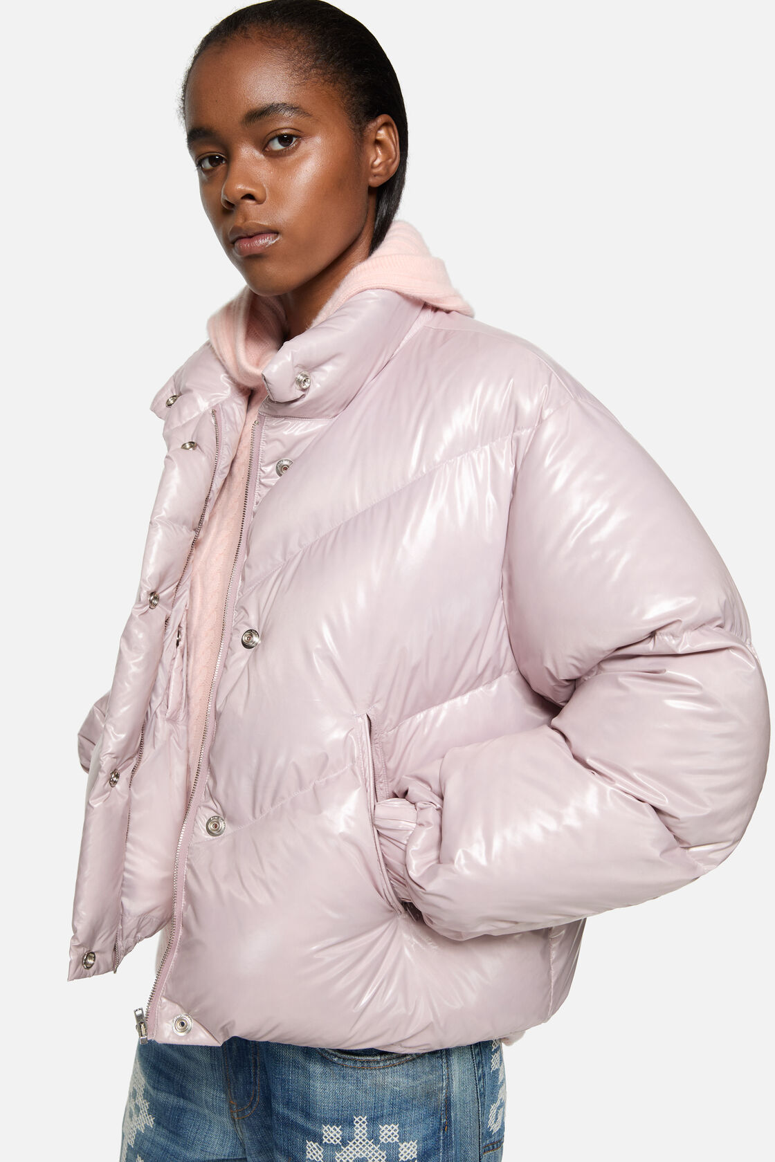 Shiny Down Jacket, Lilac purple, 2000x