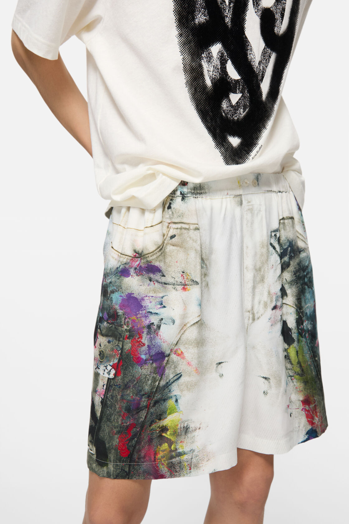 Shorts printed, White Multicolor, 2000x