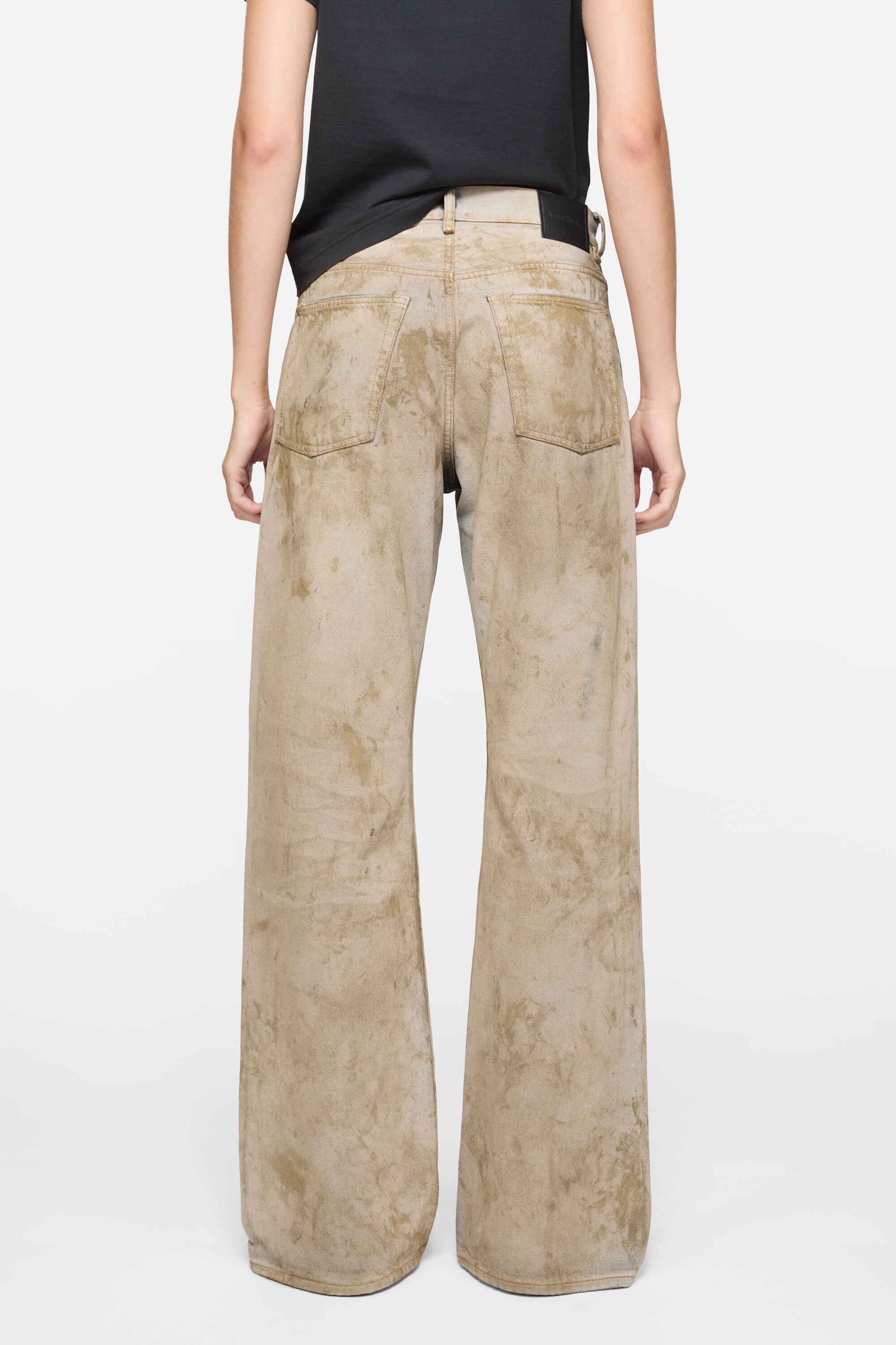 パンツ ACNE STUDIOUS ACNE STUDIOS 1981 Wide-Leg Trompe L'oeil Printed Jeans for Men
