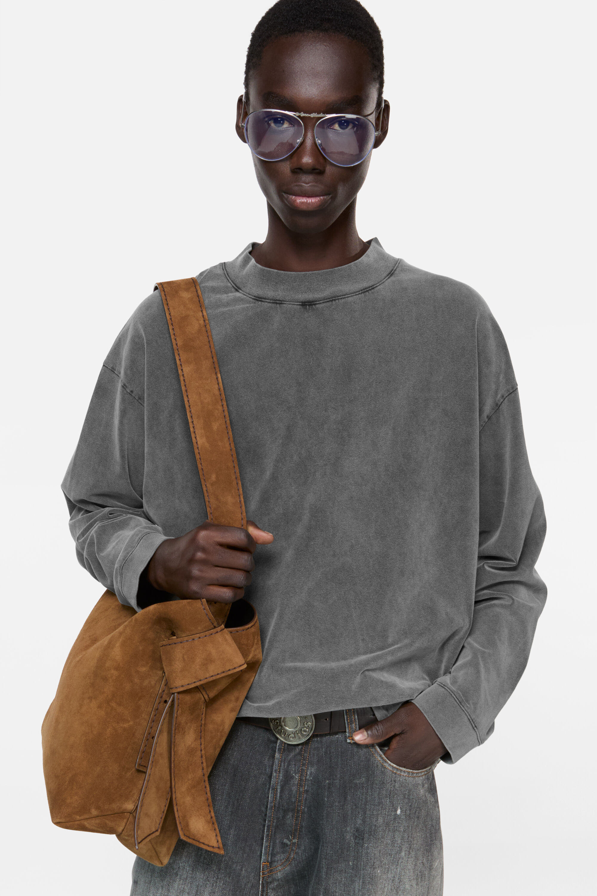 Acne Studios - クルーネックセーター - フェイデッドブラック