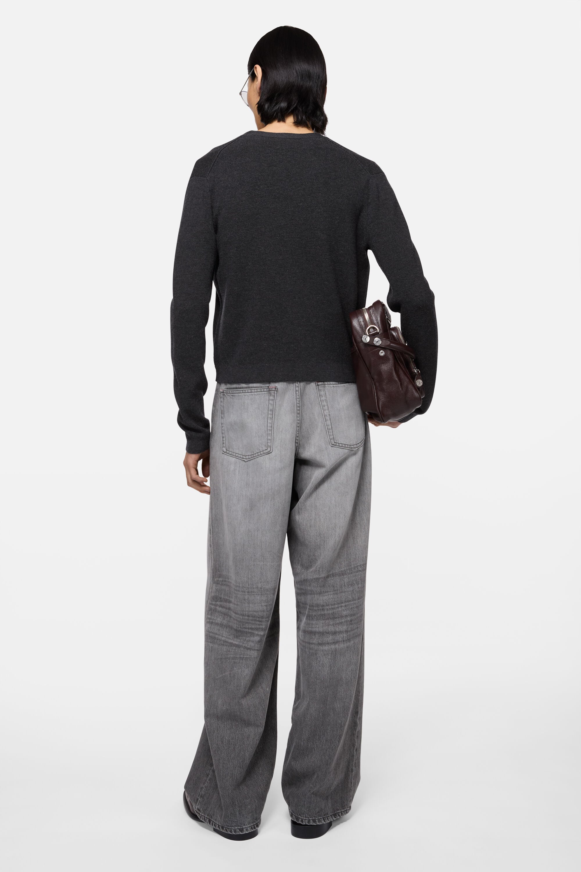 Acne Studios - V-neck wool cardigan - Dark Navy Melange