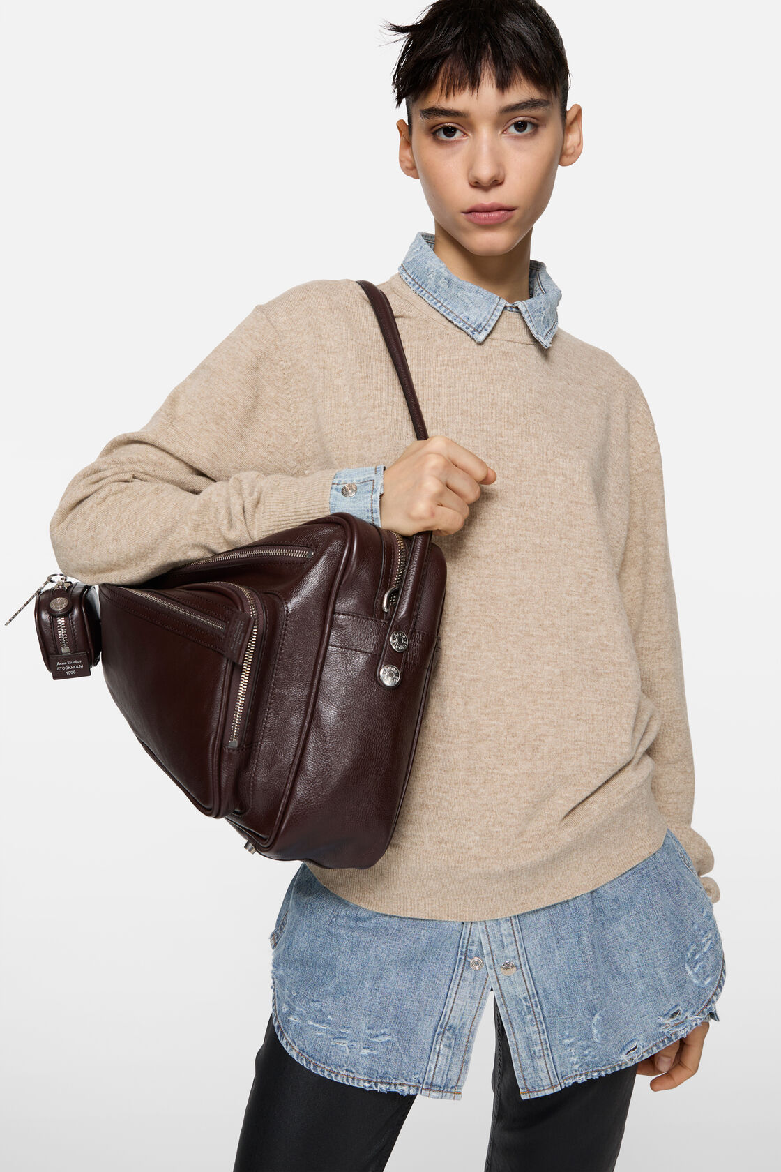 Layered wool knit, Beige, 2000x