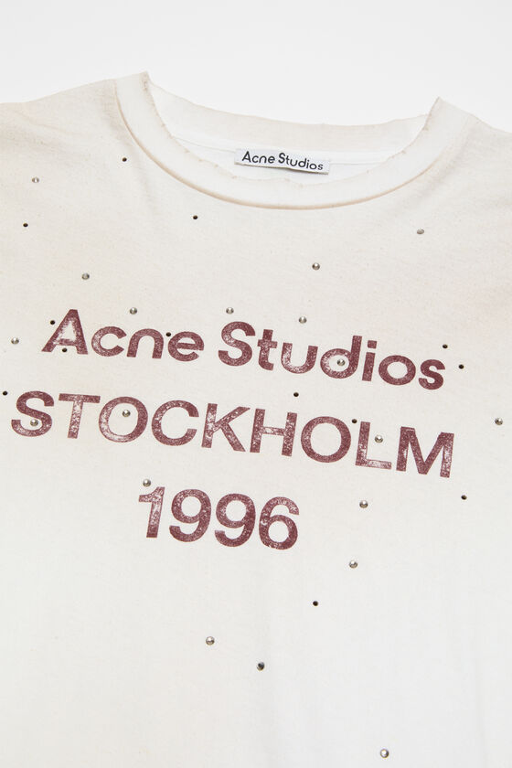 Acne Studios - ロゴTシャツ - リラックスフィット - ダスティホワイト