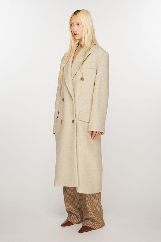Acne Studios - Zweireihiger Wollmantel - Warmes Weiß