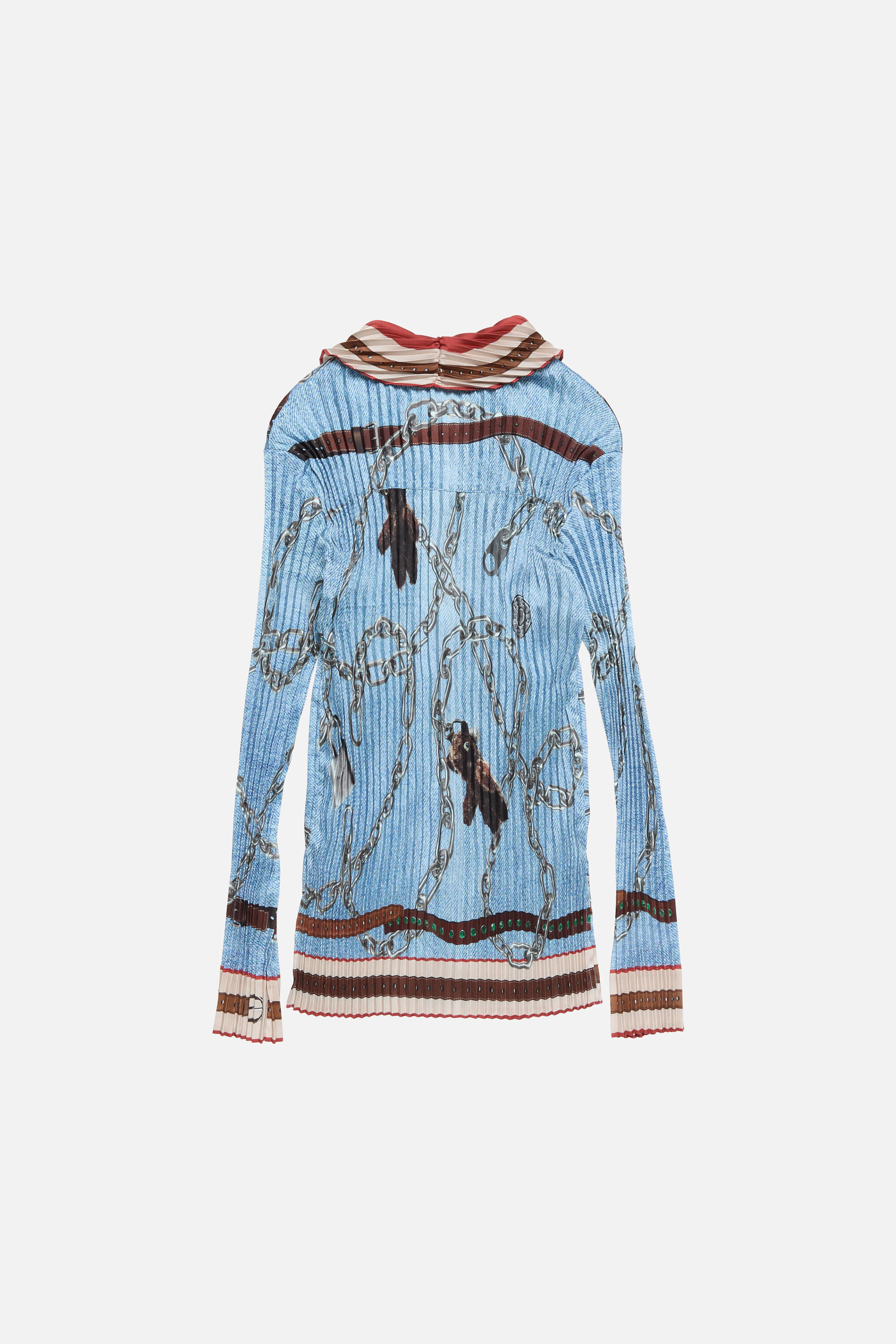 Acne Studios - プリーツボタンアップシャツ - デニムブルー