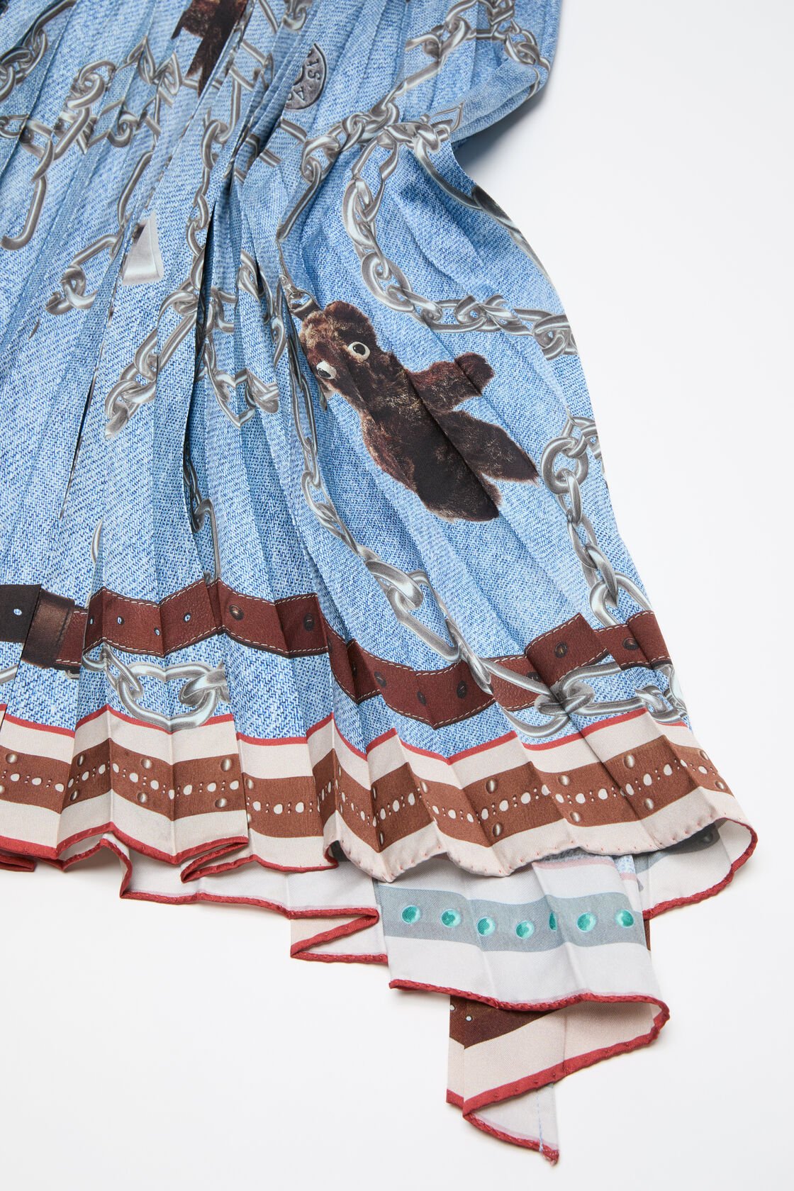 长款百褶半身裙, 丹宁蓝, 2000x