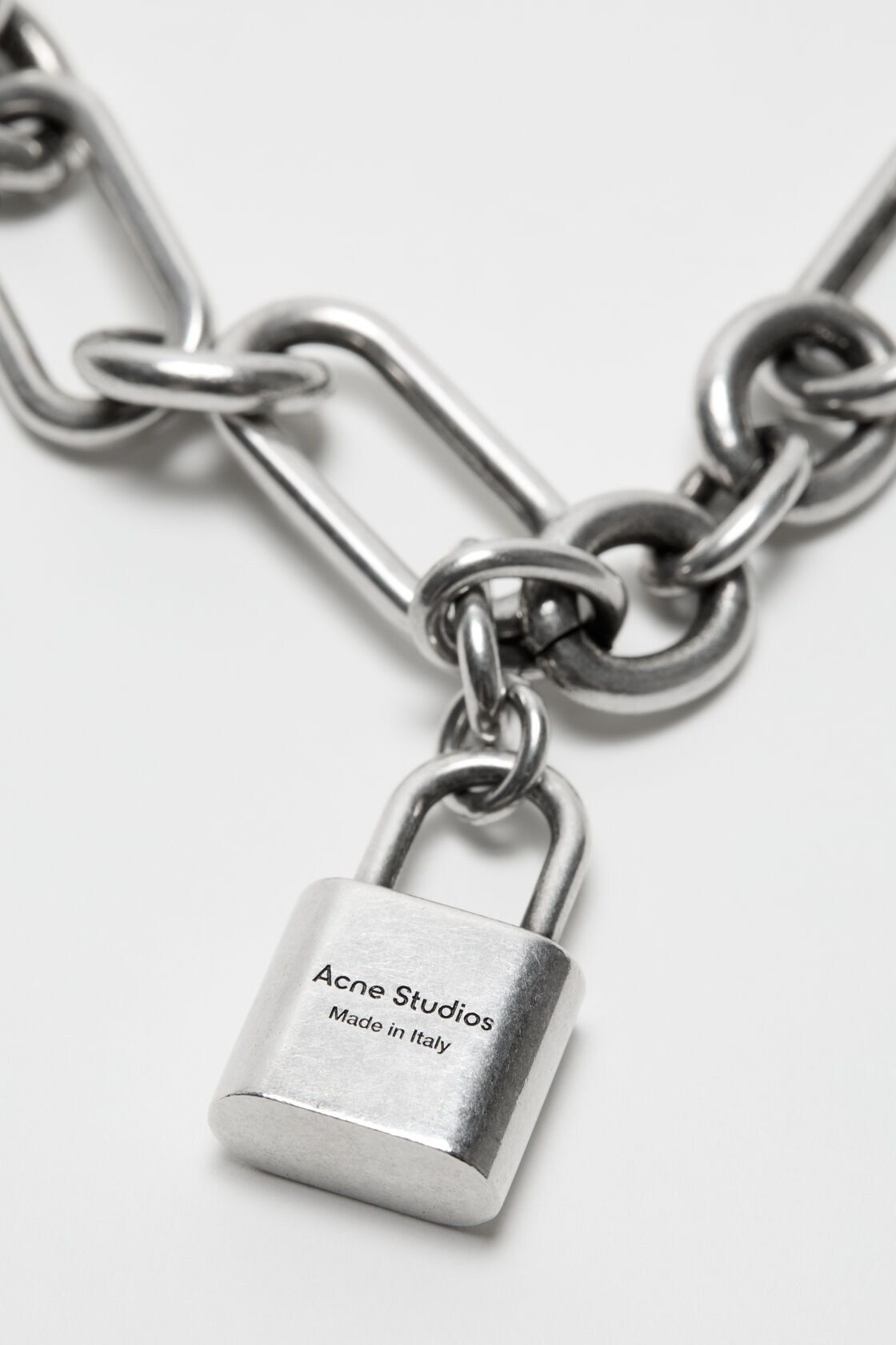 Padlock chain necklace, Vintage silver, 2000x