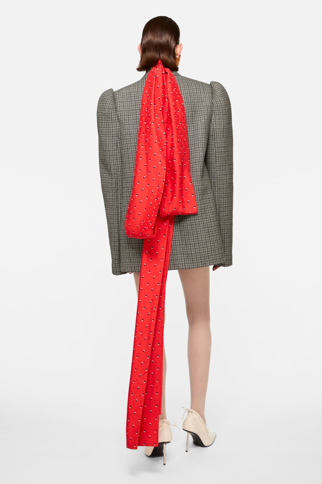 Double-breasted suit jacket, Black/white, 2000x