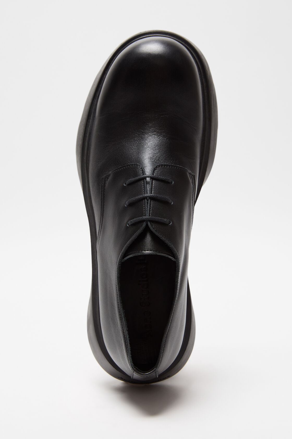 Leather lace-up shoes, Black, 2000x