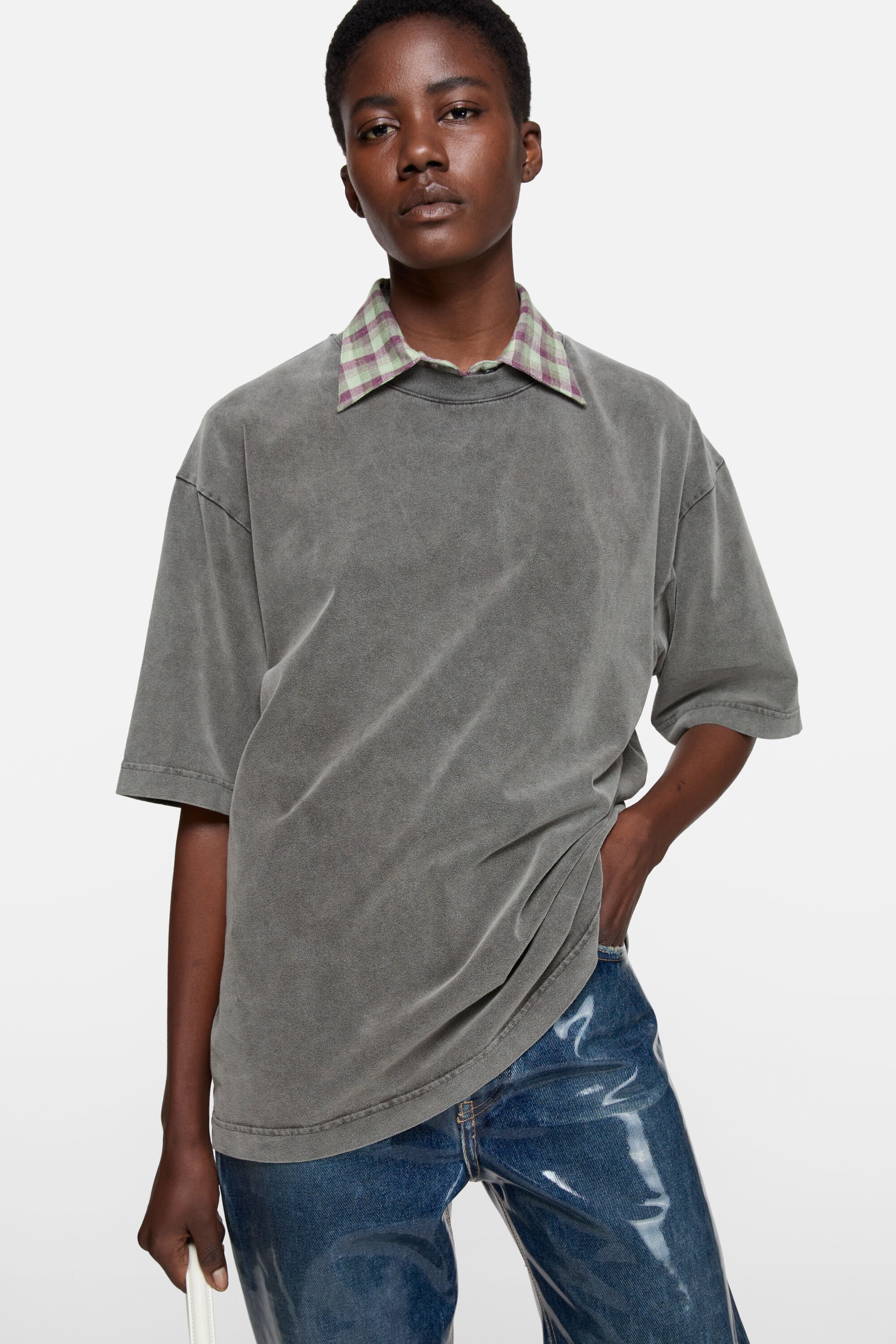 Acne Studios - Rubber logo t-shirt - Faded black