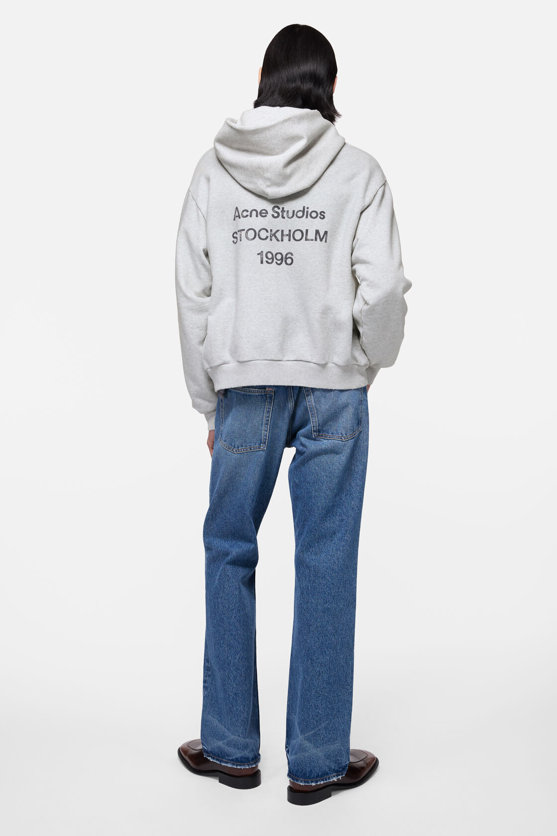 Fleece logo hoodie, Pale Grey Melange, 2000x